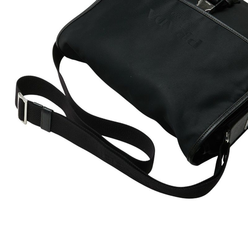 Prada Prada Prada Nylon Leather Logo Shoulder Bag Leather Shoulder Bag Size ONE SIZE - 4 Thumbnail
