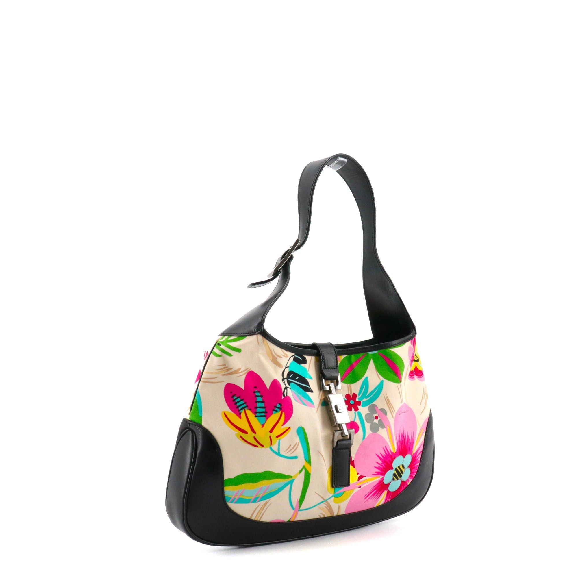 Gucci GUCCI - Gucci Jackie shoulder bag in multicolored floral canvas Size ONE SIZE - 2 Thumbnail