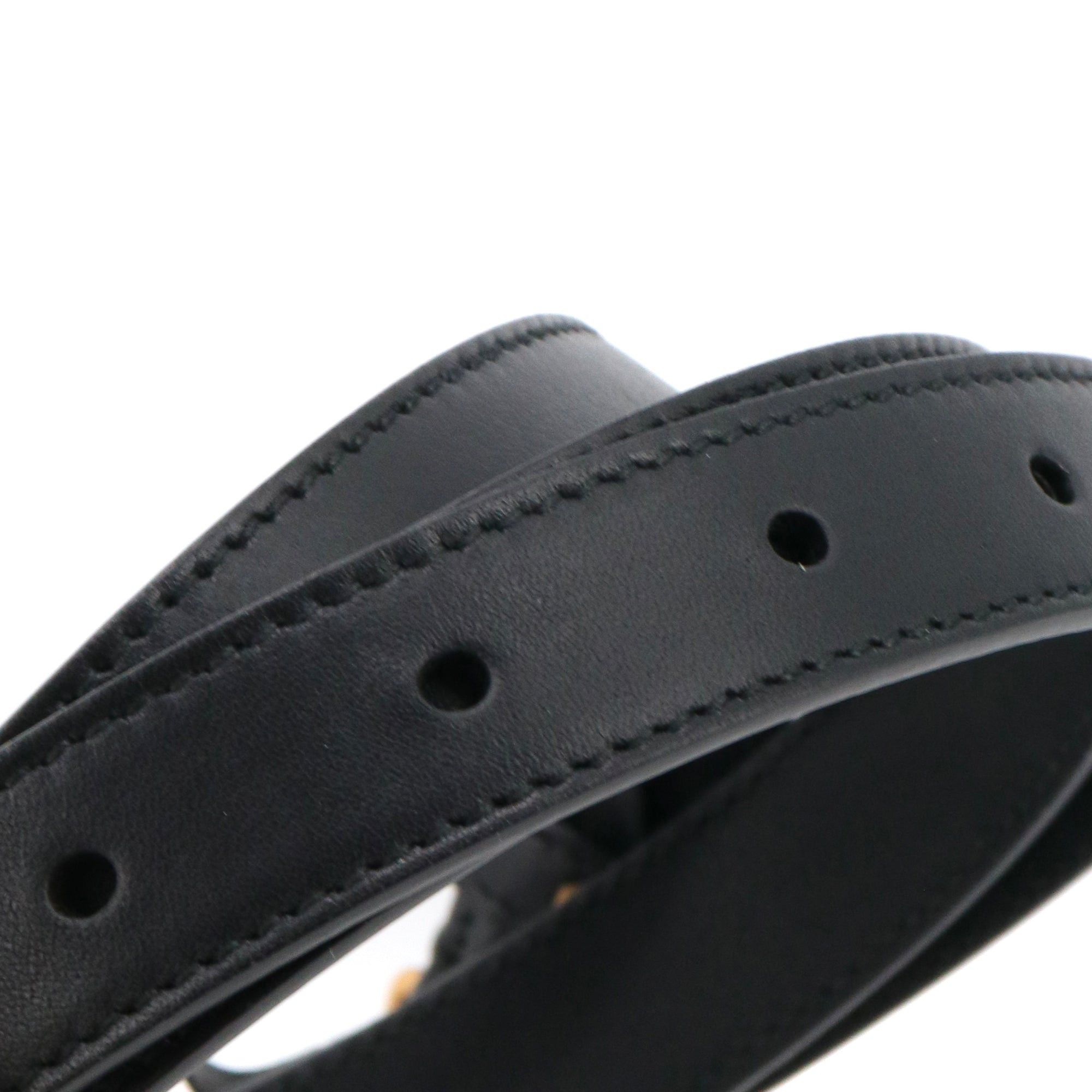 Gucci GUCCI - Gucci GG Marmont thin belt in black leather (T85) Size ONE SIZE - 4 Thumbnail