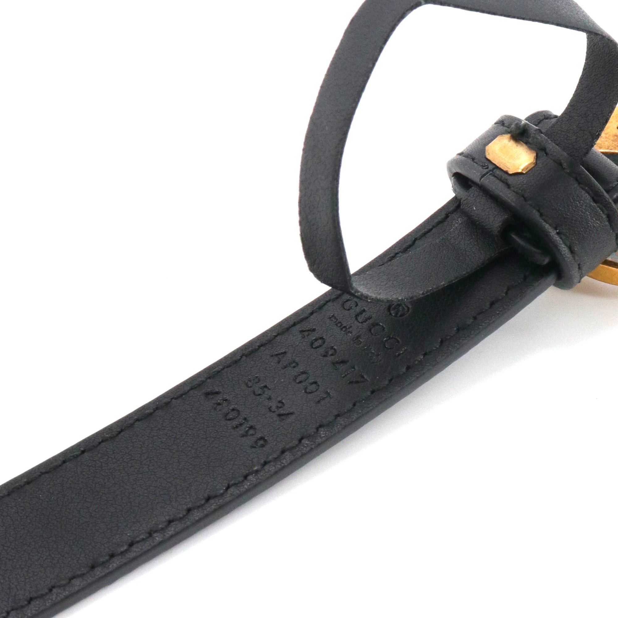 Gucci GUCCI - Gucci GG Marmont thin belt in black leather (T85) Size ONE SIZE - 5 Thumbnail