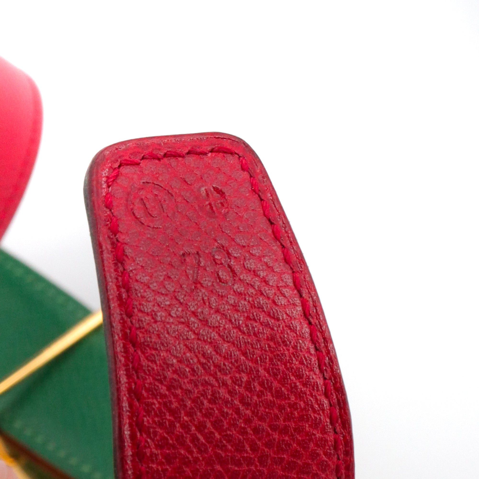 Hermes HERMÈS - Hermès Chaine d'Ancre belt in fuchsia and green epsom leather (T78) Size ONE SIZE - 5 Thumbnail
