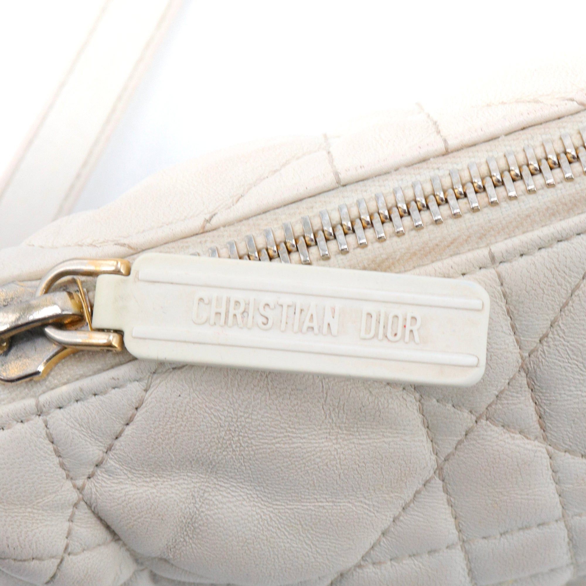 Dior DIOR - Vibe Hobo Dior shoulder bag in white cannage leather Size ONE SIZE - 6 Thumbnail