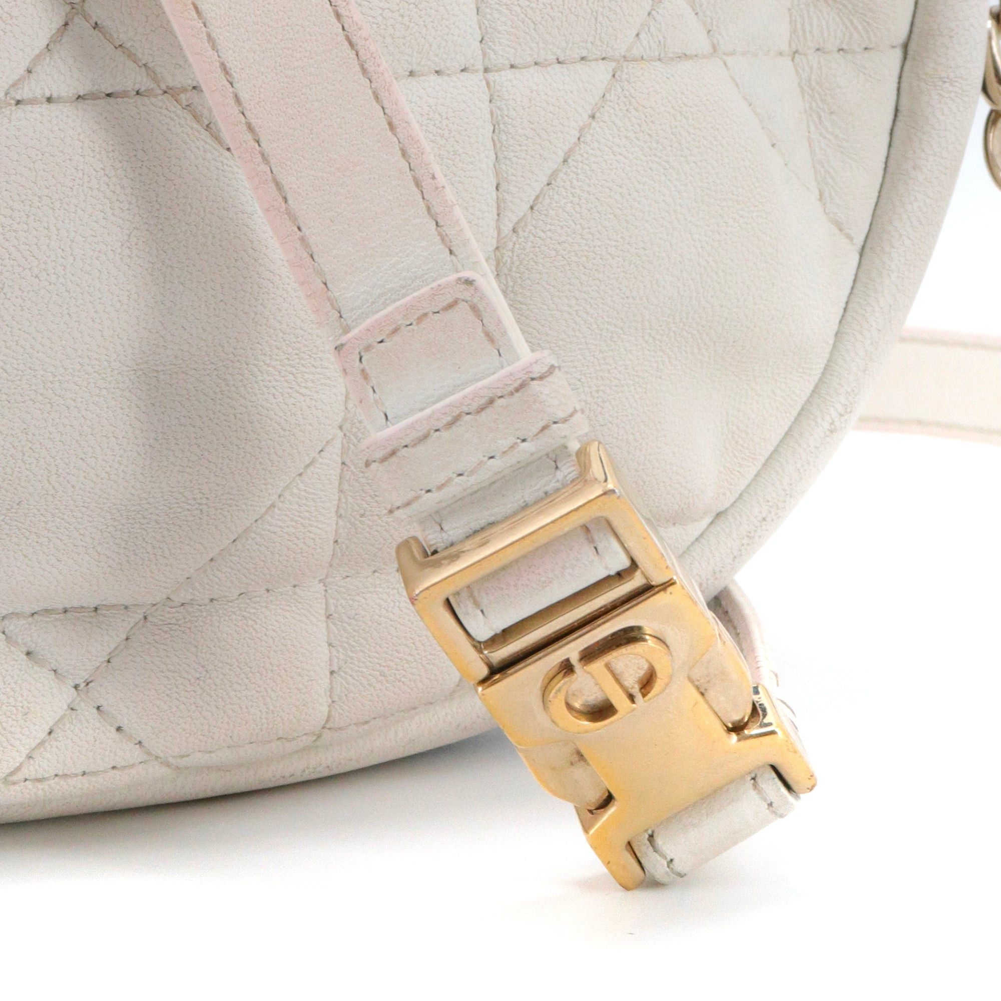Dior DIOR - Vibe Hobo Dior shoulder bag in white cannage leather Size ONE SIZE - 5 Thumbnail