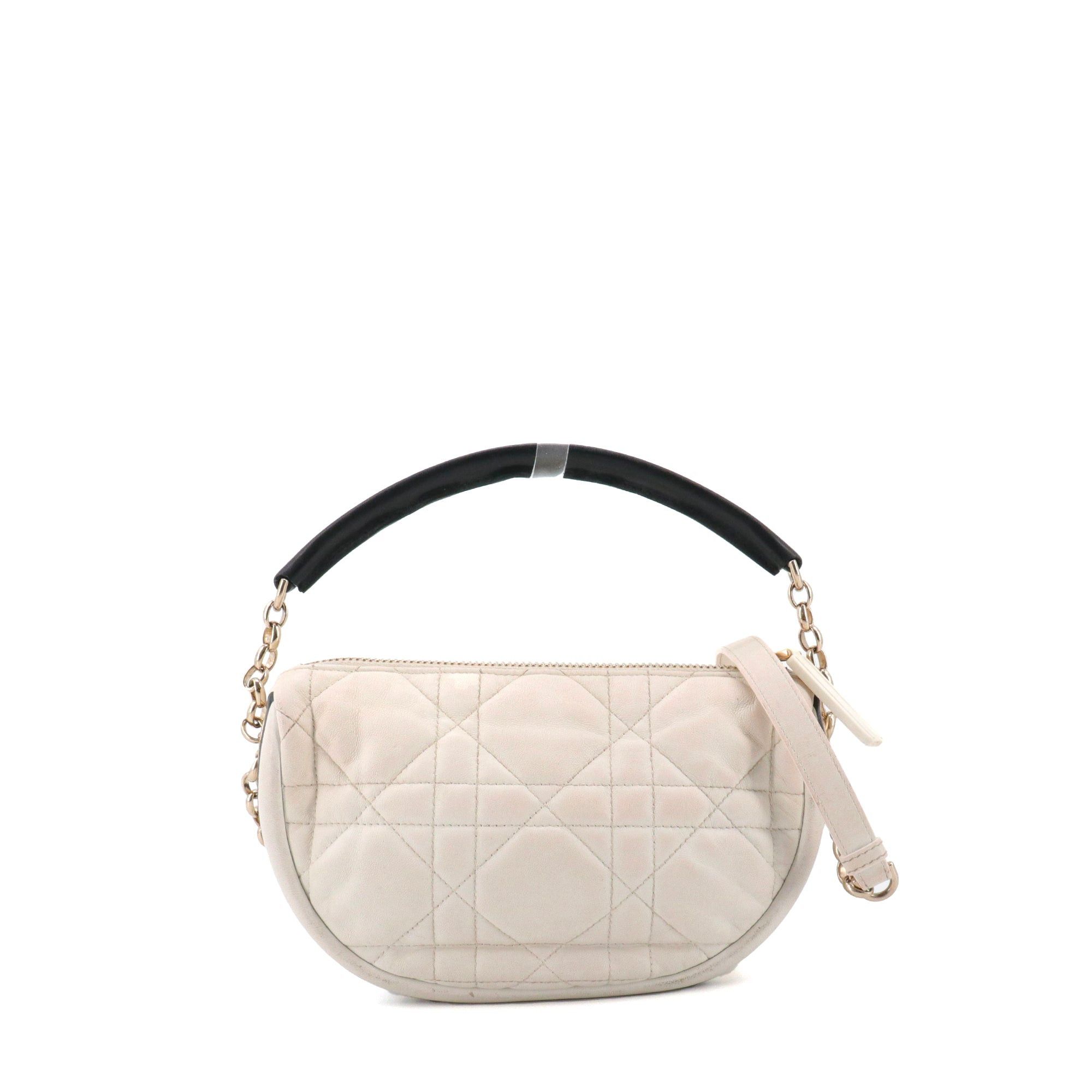 Dior DIOR - Vibe Hobo Dior shoulder bag in white cannage leather Size ONE SIZE - 3 Thumbnail