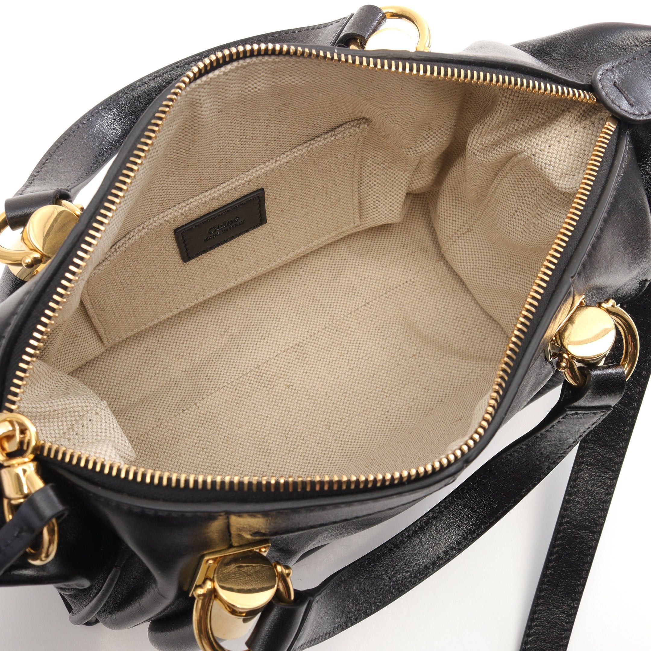 Chloe Chloe Paraty 24 Small Bag Handbag Leather Black Size ONE SIZE - 3 Thumbnail