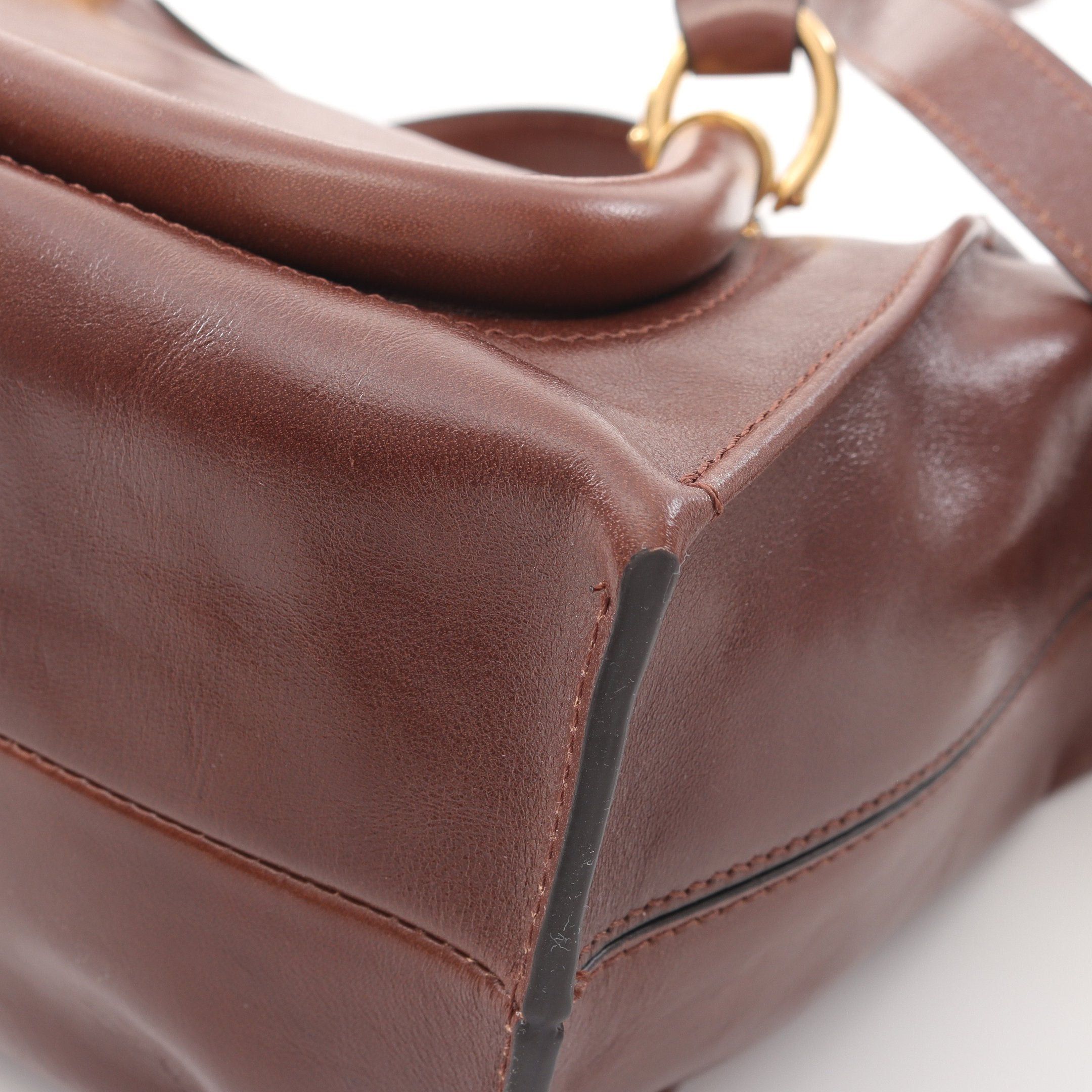 Chloe Chloe Paraty 24 Small Bag Handbag Leather Brown Size ONE SIZE - 7 Thumbnail