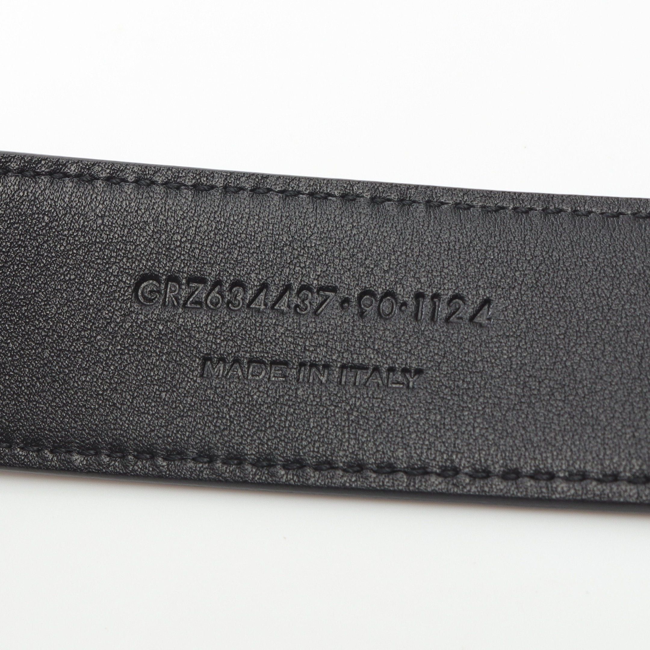 Yves Saint Laurent Yves Saint Laurent Cassandra Belt Leather Black Silver Hardware Size ONE SIZE - 5 Thumbnail