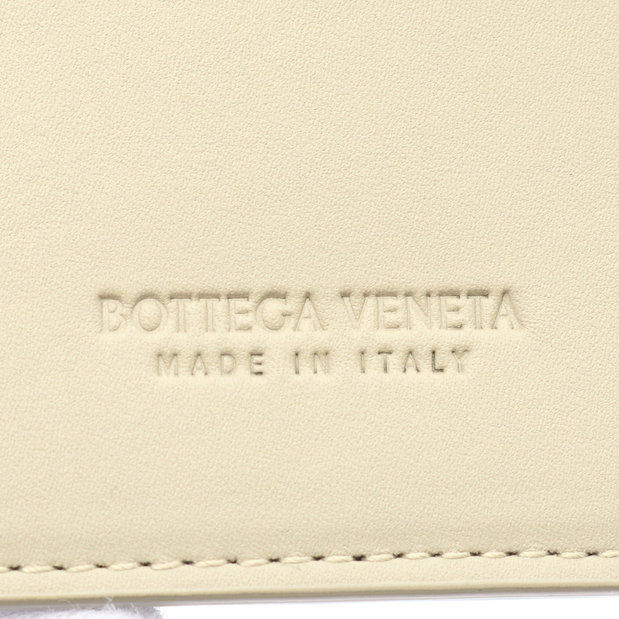 Bottega Veneta Bottega Veneta Intrecciato Card Case Name Holder Leather Khaki Beige Size ONE SIZE - 4 Thumbnail