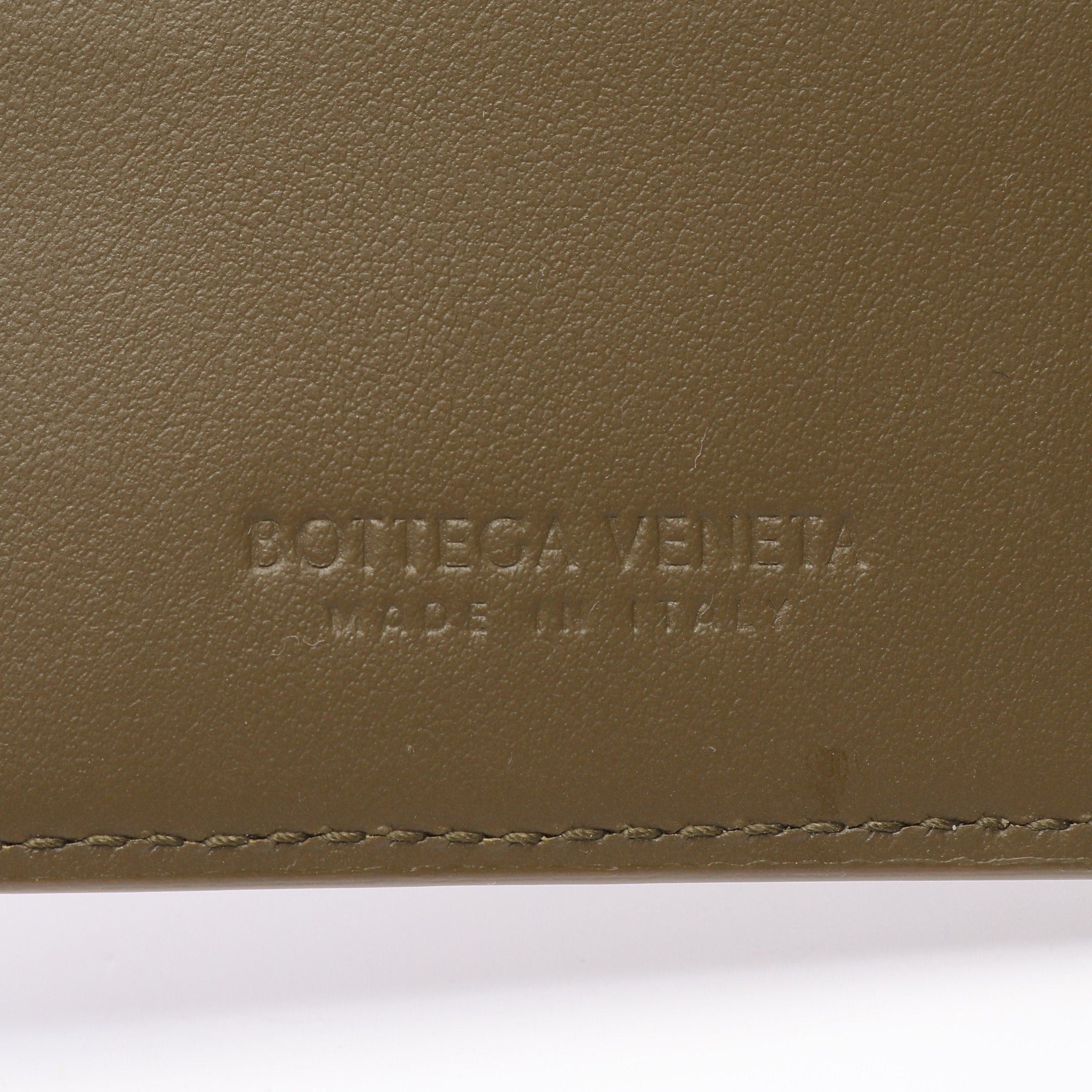 Bottega Veneta Bottega Veneta Intrecciato Bi-Fold Wallet Leather Khaki Green Size ONE SIZE - 4 Thumbnail