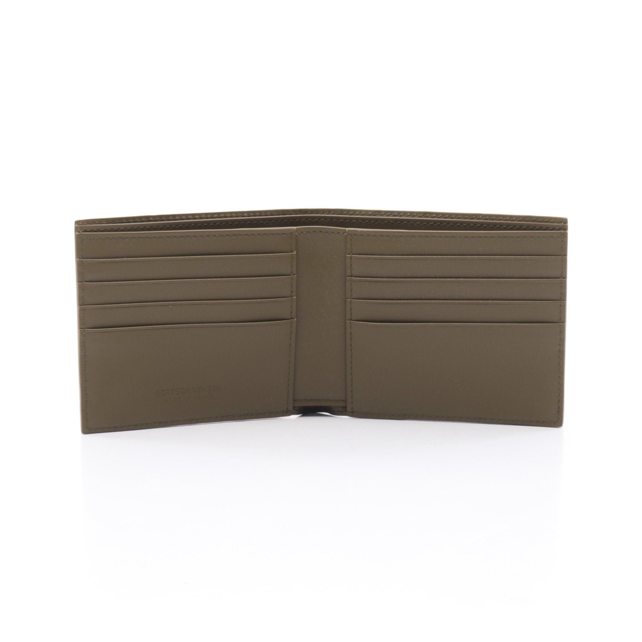Bottega Veneta Bottega Veneta Intrecciato Bi-Fold Wallet Leather Khaki Green Size ONE SIZE - 3 Thumbnail