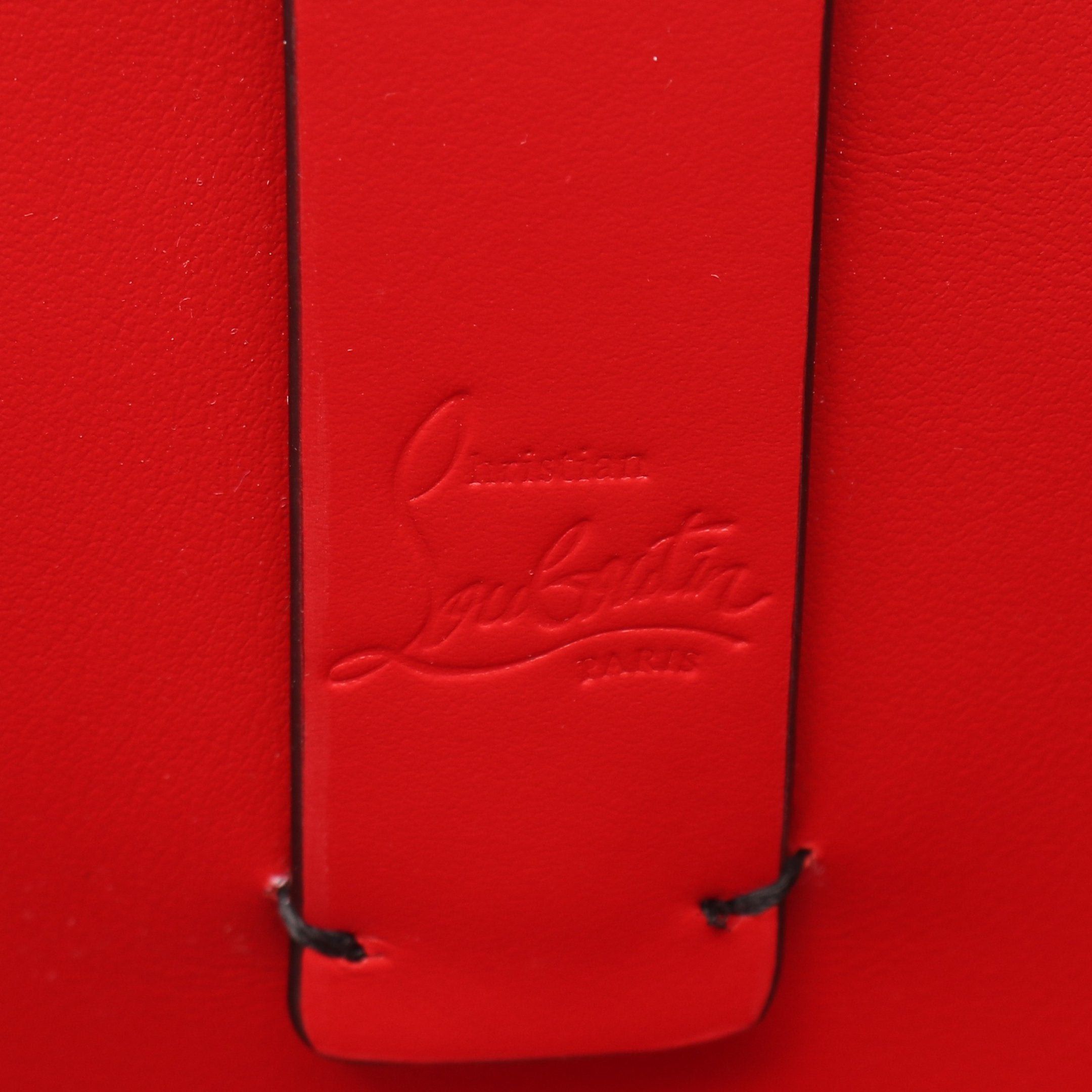 Christian Louboutin Christian Louboutin Cabata Small Shoulder Bag Tote Leather Black Red Size ONE SIZE - 4 Thumbnail