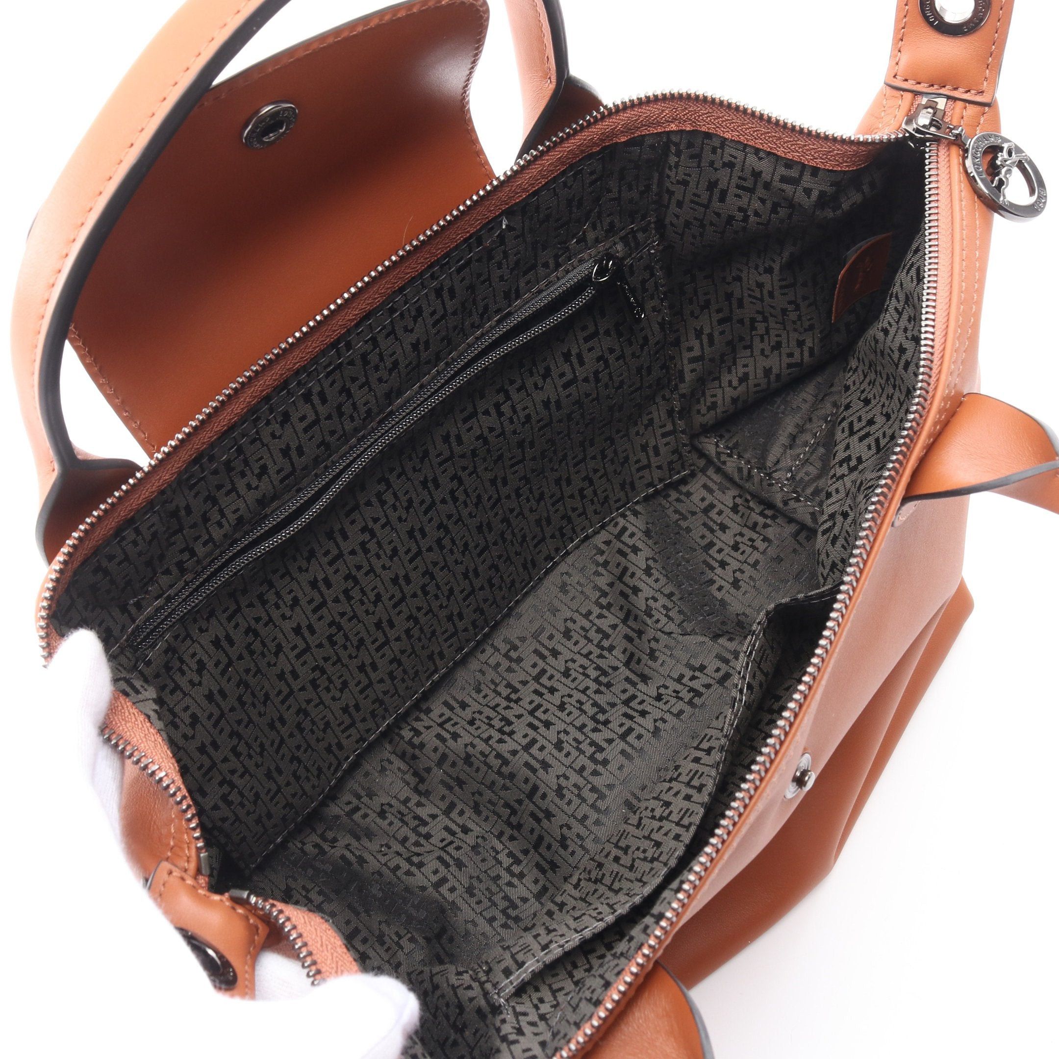Longchamp Longchamp Le Preage Extra S Top Handle Bag Handbag Leather Light Brown Size ONE SIZE - 3 Thumbnail