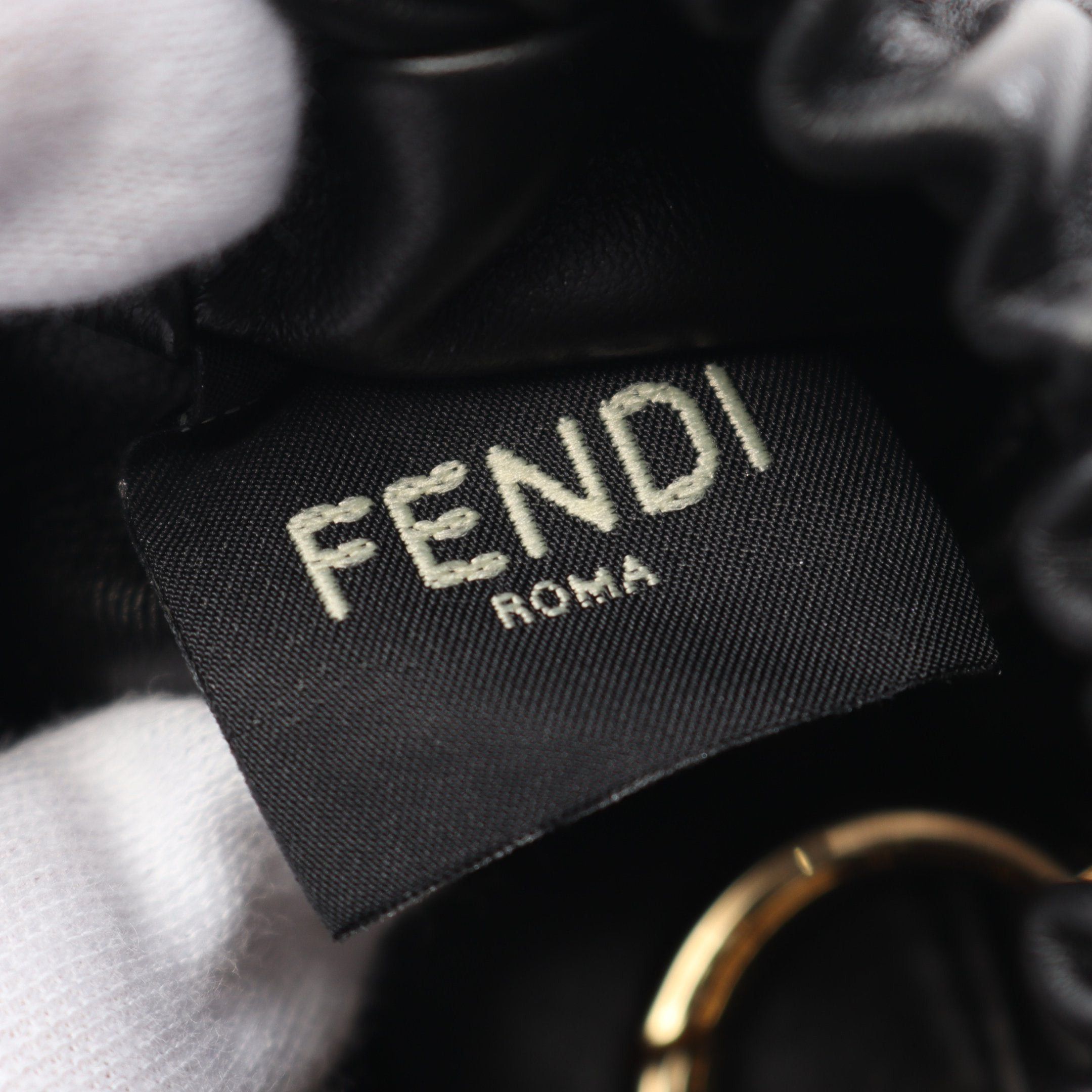 Fendi Fendi Nano Mamma Bucket Chain Shoulder Bag Leather Black With Key Ring Size ONE SIZE - 4 Thumbnail
