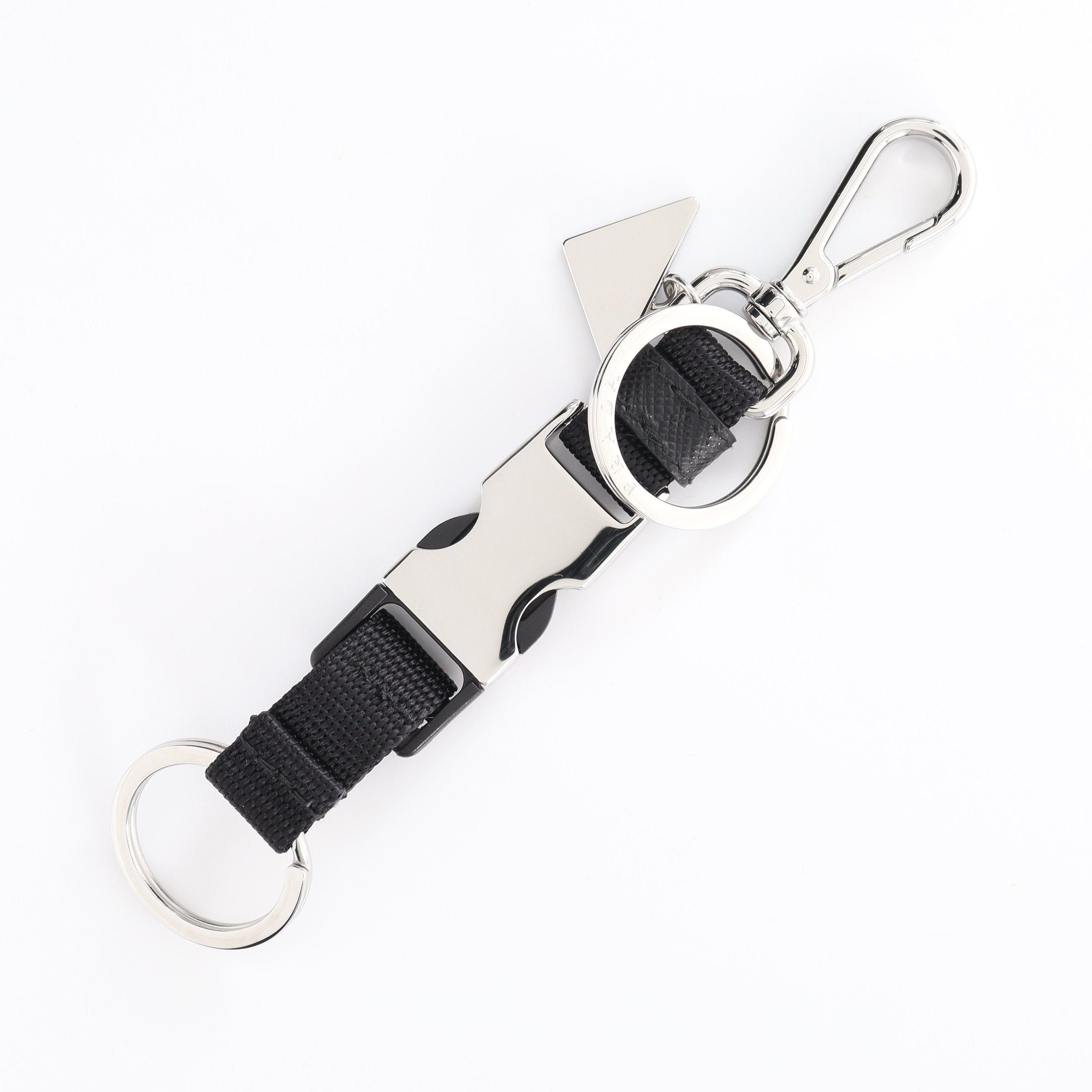 Prada Prada Bag Charm Nylon Saffiano Leather Black Size ONE SIZE - 2 Thumbnail