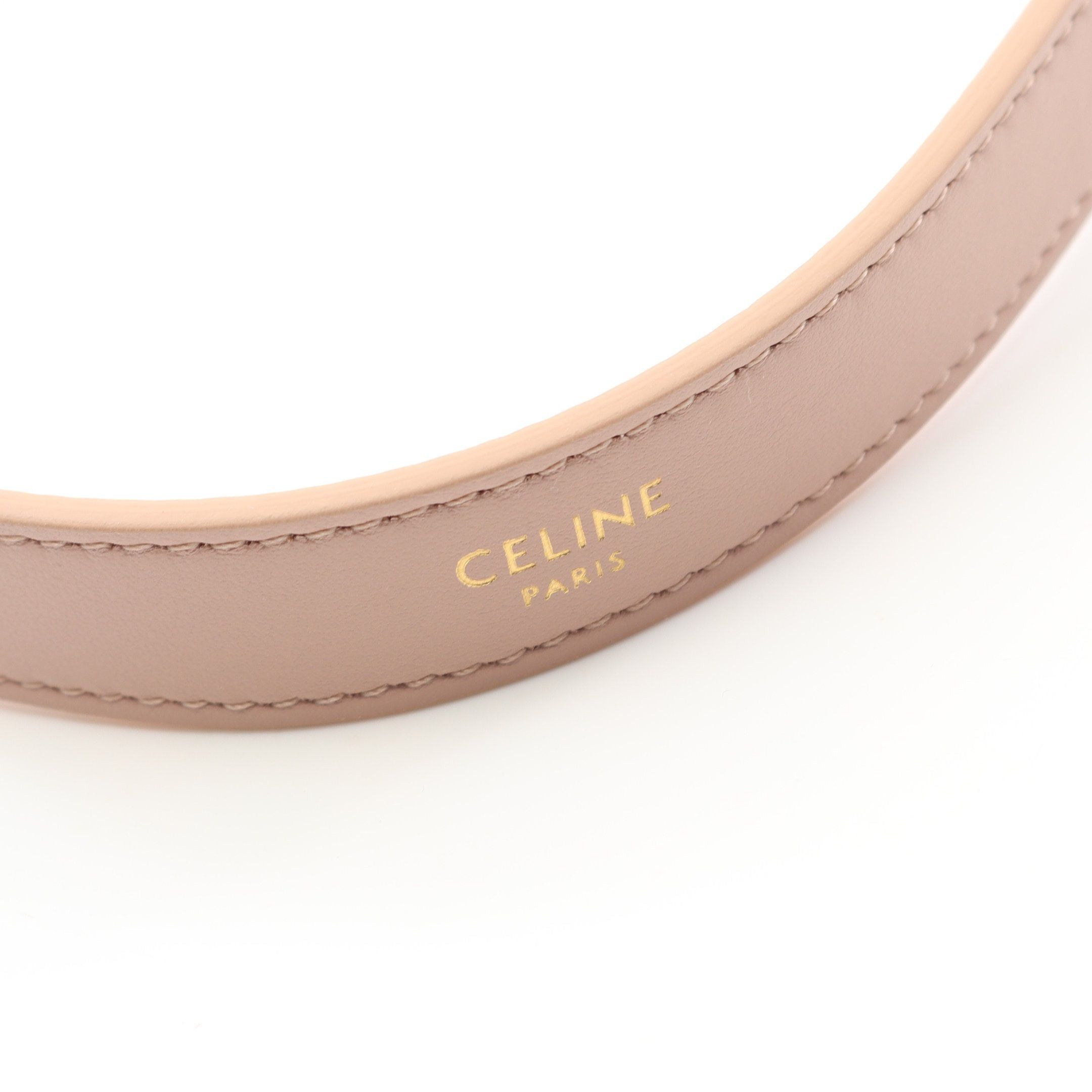 Celine Celine Ava Triomphe Medium One Shoulder Bag Leather Pink Beige Size ONE SIZE - 4 Thumbnail