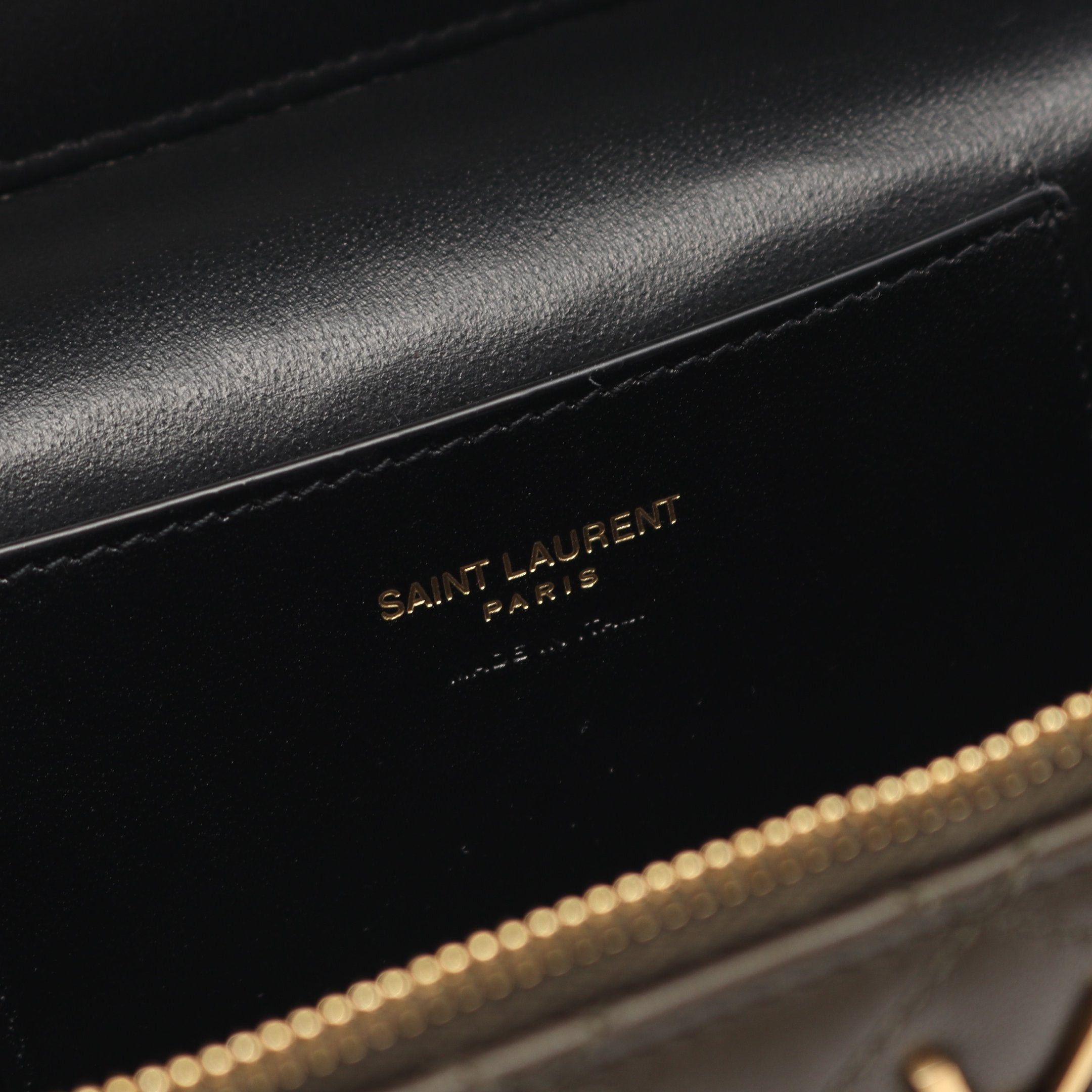 Yves Saint Laurent Yves Saint Laurent Gabby Vanity Bag Handbag Leather Khaki Brown Size ONE SIZE - 4 Thumbnail