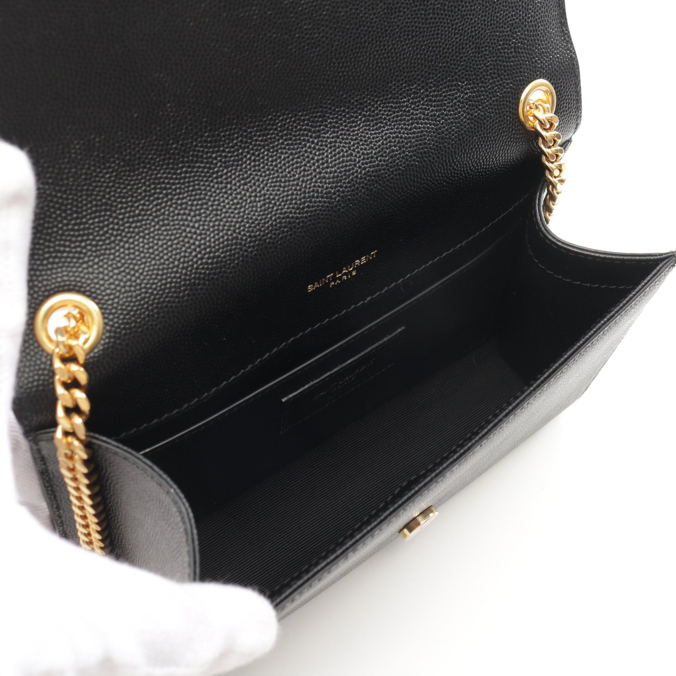 Yves Saint Laurent Yves Saint Laurent Kate Small Chain Shoulder Bag Leather Black Size ONE SIZE - 3 Thumbnail