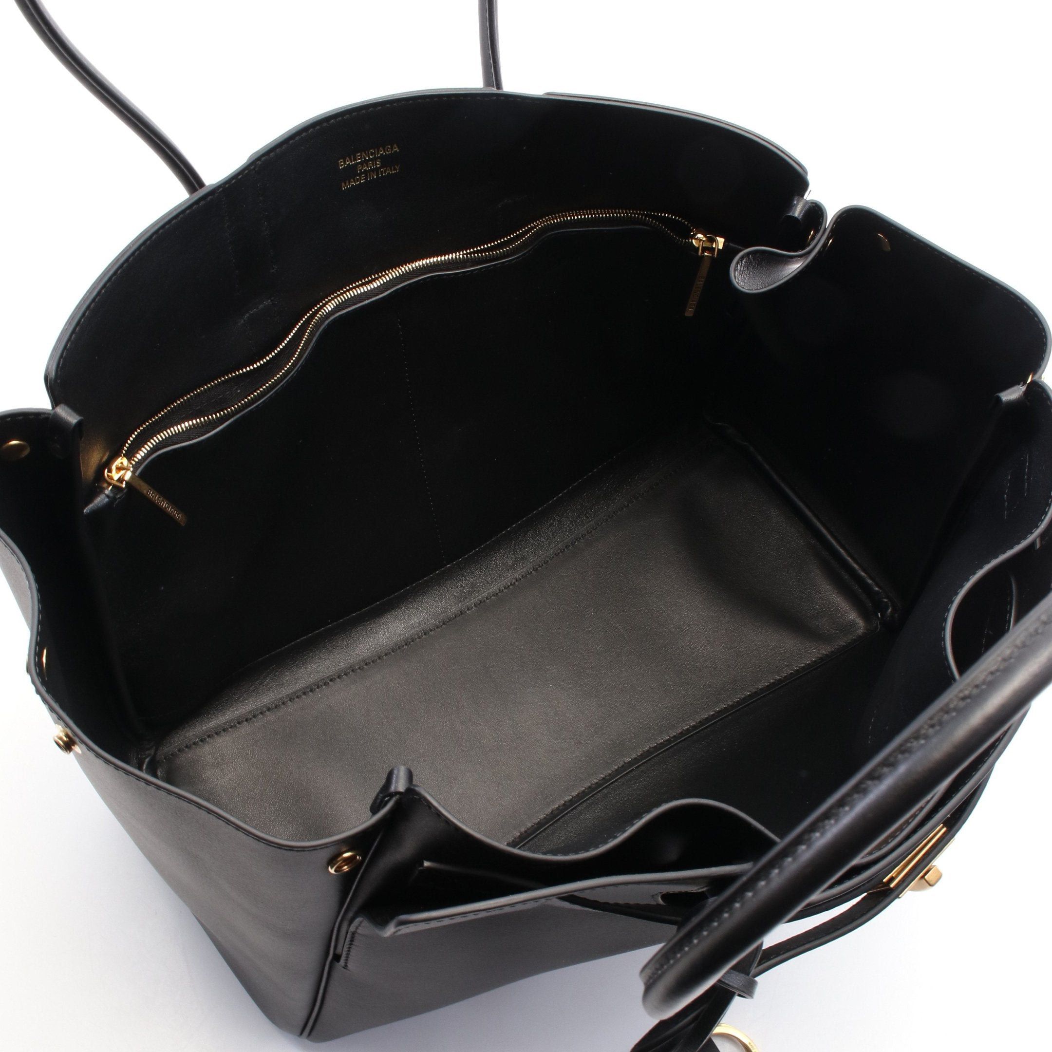 Balenciaga Balenciaga Bel Air Medium Carryall Handbag Tote Bag Leather Black Size ONE SIZE - 3 Thumbnail