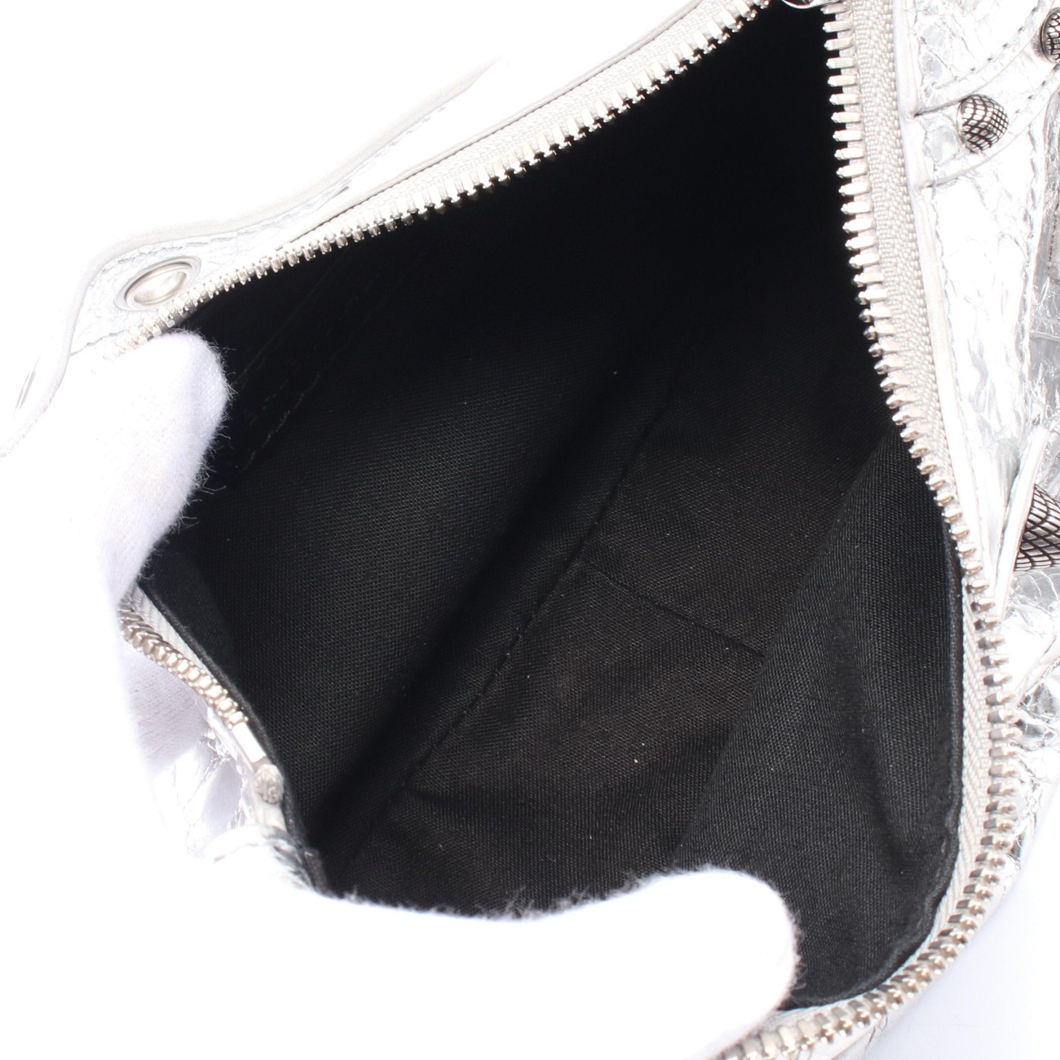 Balenciaga Balenciaga Le Cagole Shoulder Bag Leather Silver Size ONE SIZE - 3 Thumbnail