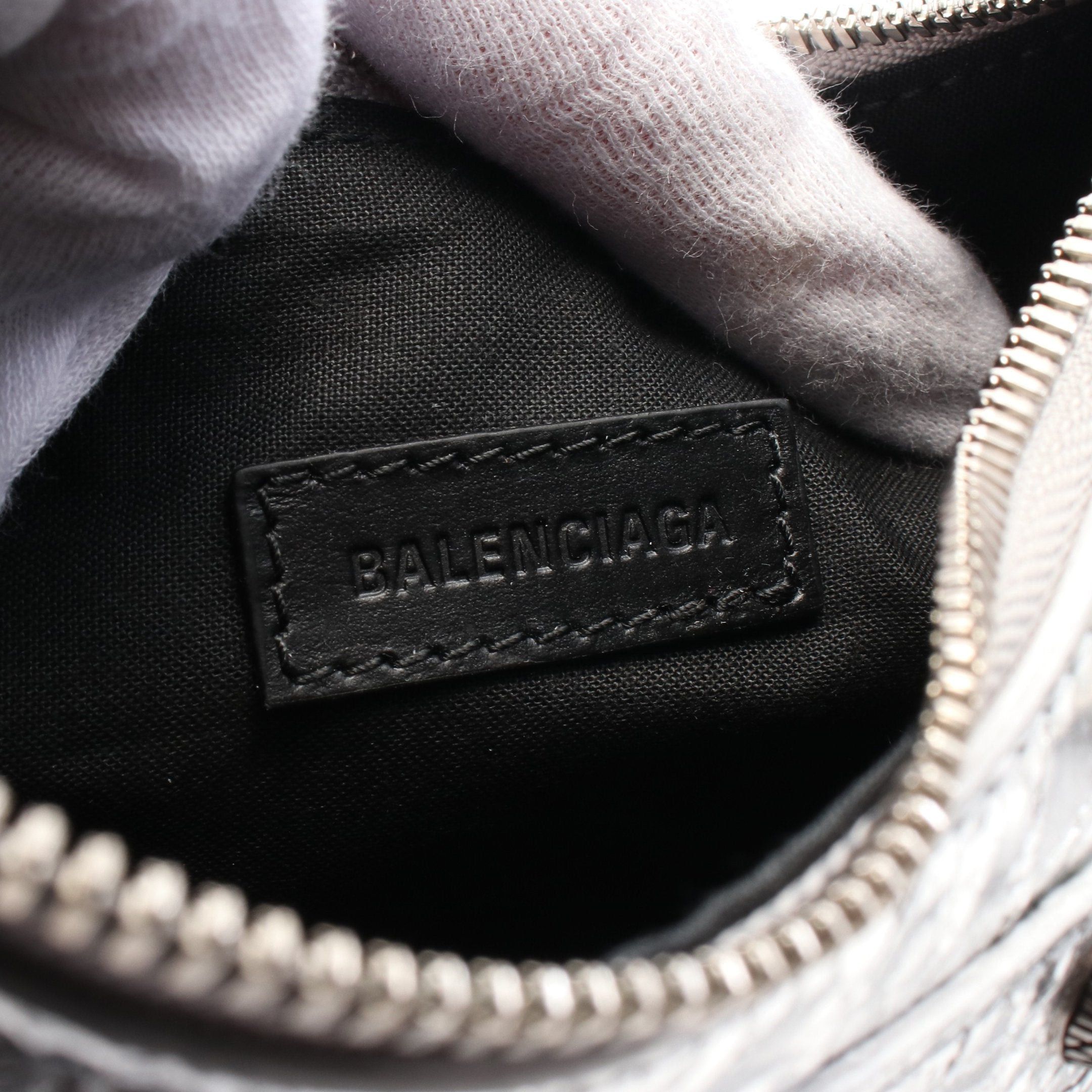 Balenciaga Balenciaga Le Cagole Shoulder Bag Leather Silver Size ONE SIZE - 4 Thumbnail