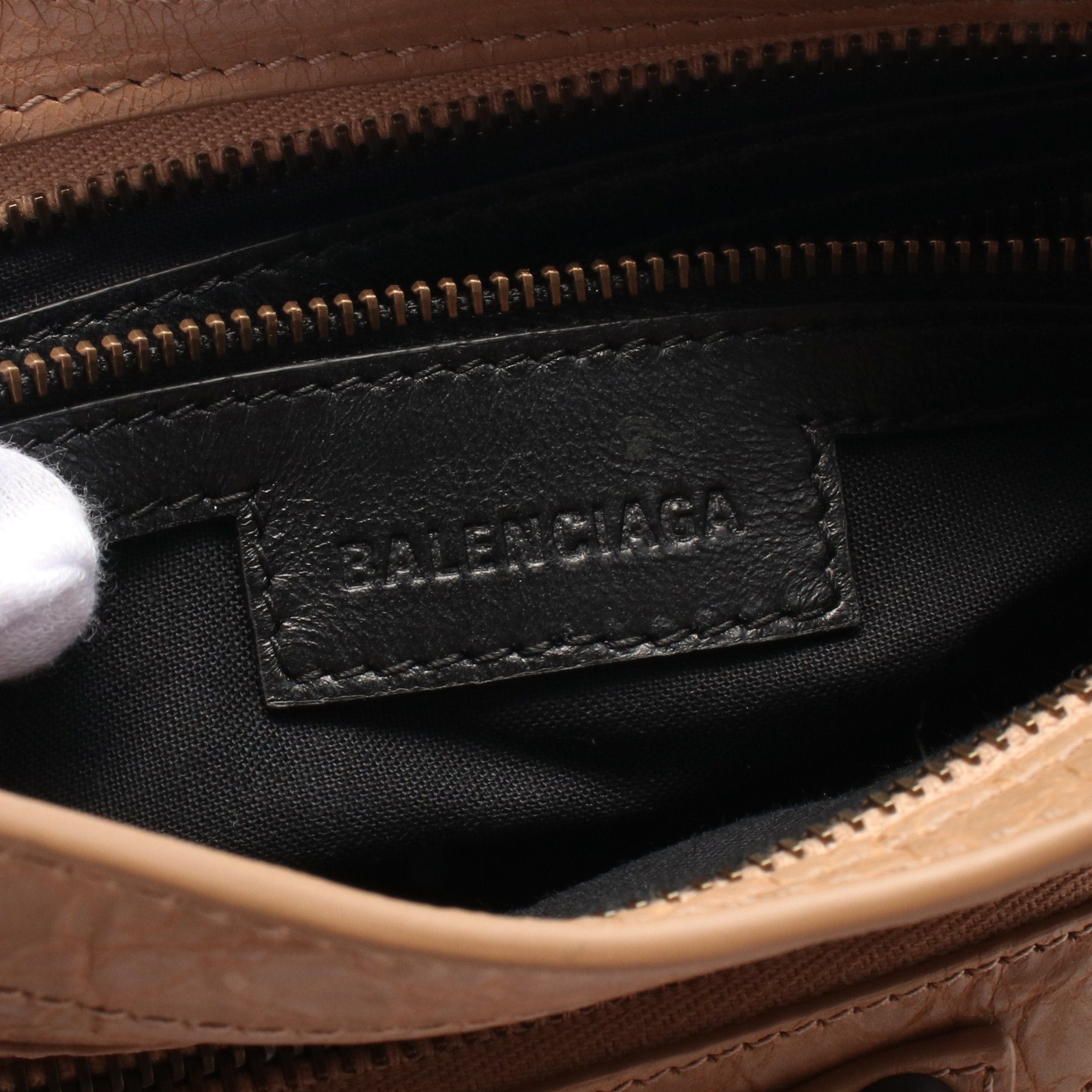 Balenciaga Balenciaga Le City Mini Handbag Leather Light Brown Size ONE SIZE - 4 Thumbnail
