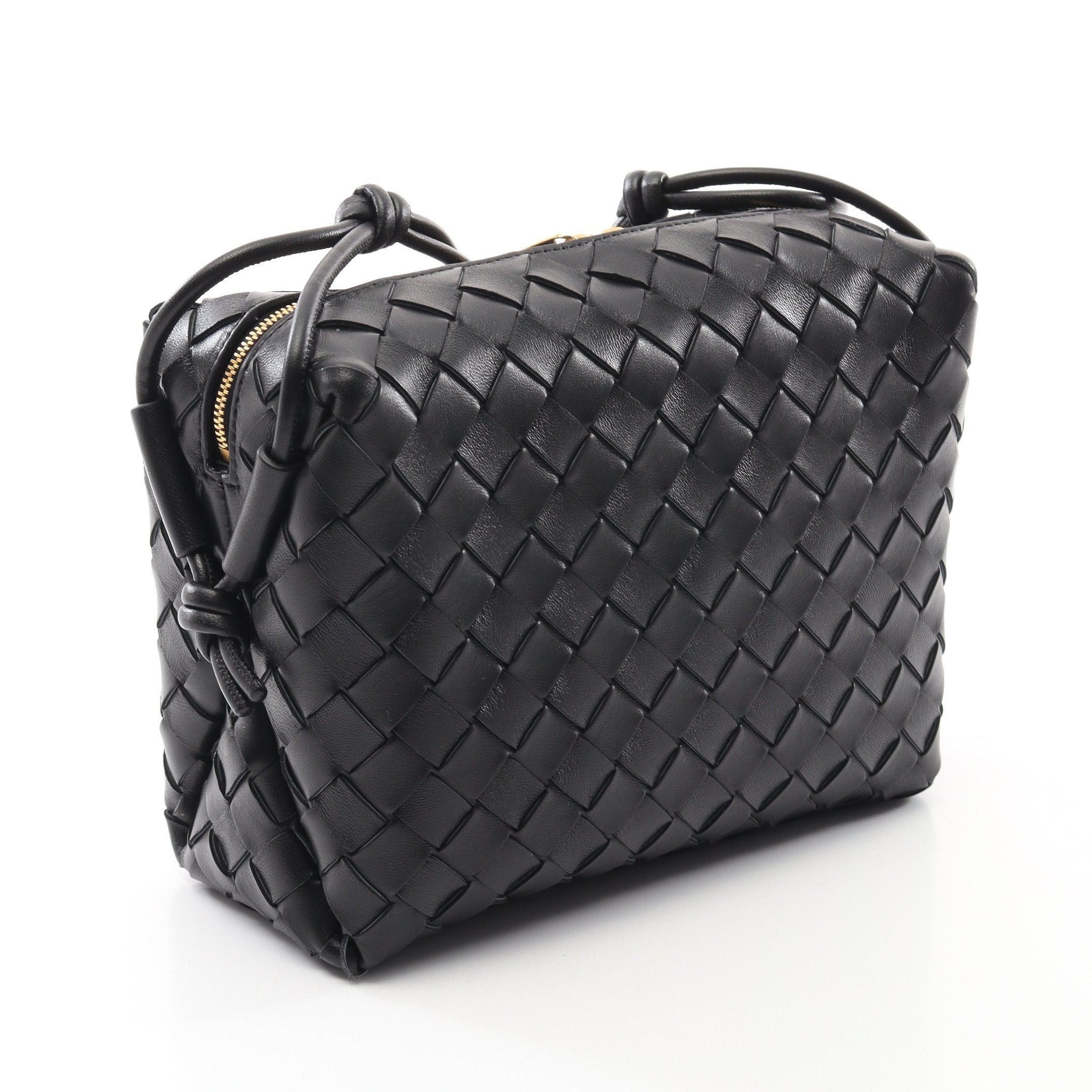 Bottega Veneta Bottega Veneta Intrecciato Small Camera Bag Shoulder Leather Black Size ONE SIZE - 2 Thumbnail