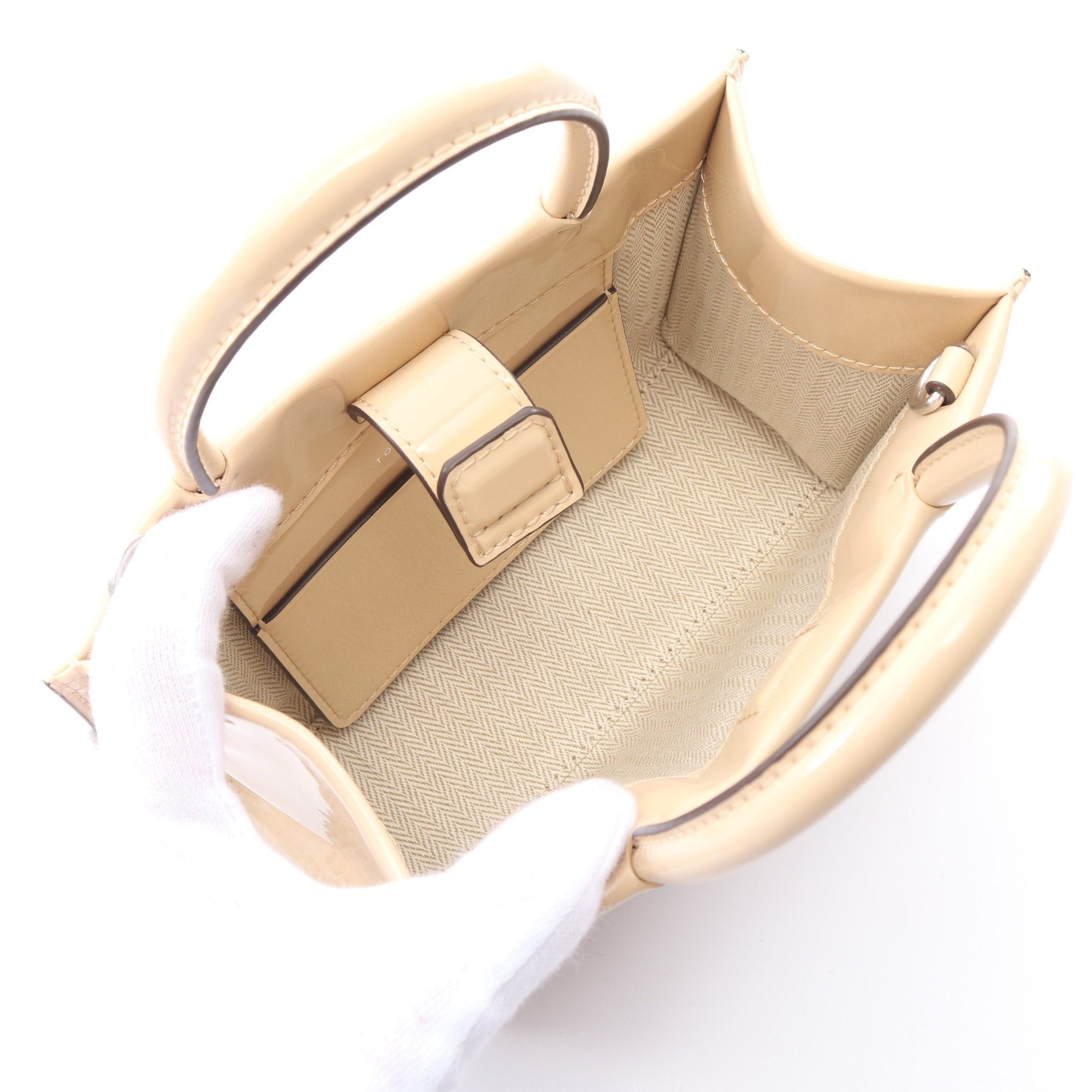 Tory Burch Tory Burch Ella Bio Mini Bag Handbag Fake Leather Light Beige Size ONE SIZE - 3 Thumbnail