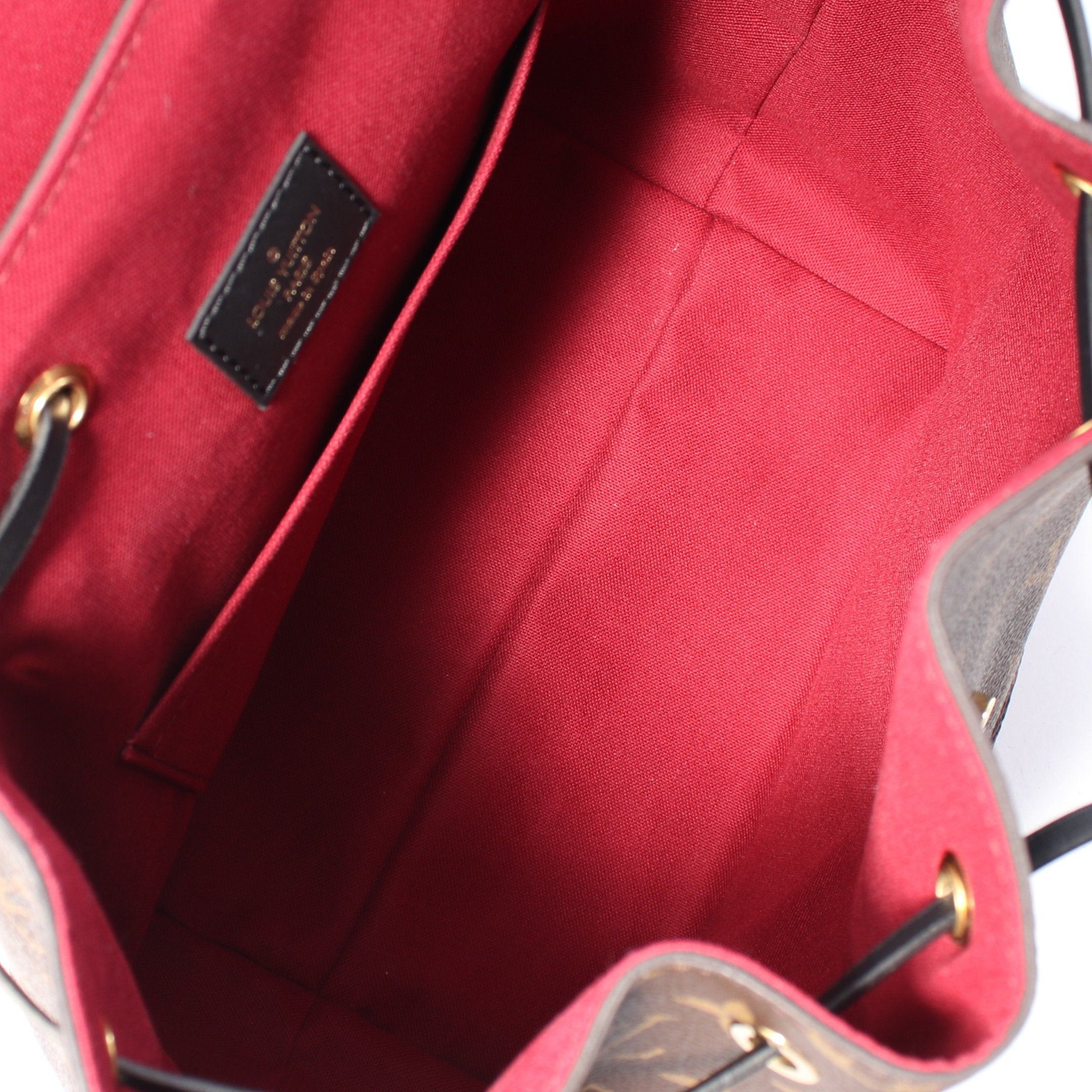 Louis Vuitton Louis Vuitton Montsouris Nm Pm Monogram Backpack Rucksack Leather Brown Black Size ONE SIZE - 3 Thumbnail