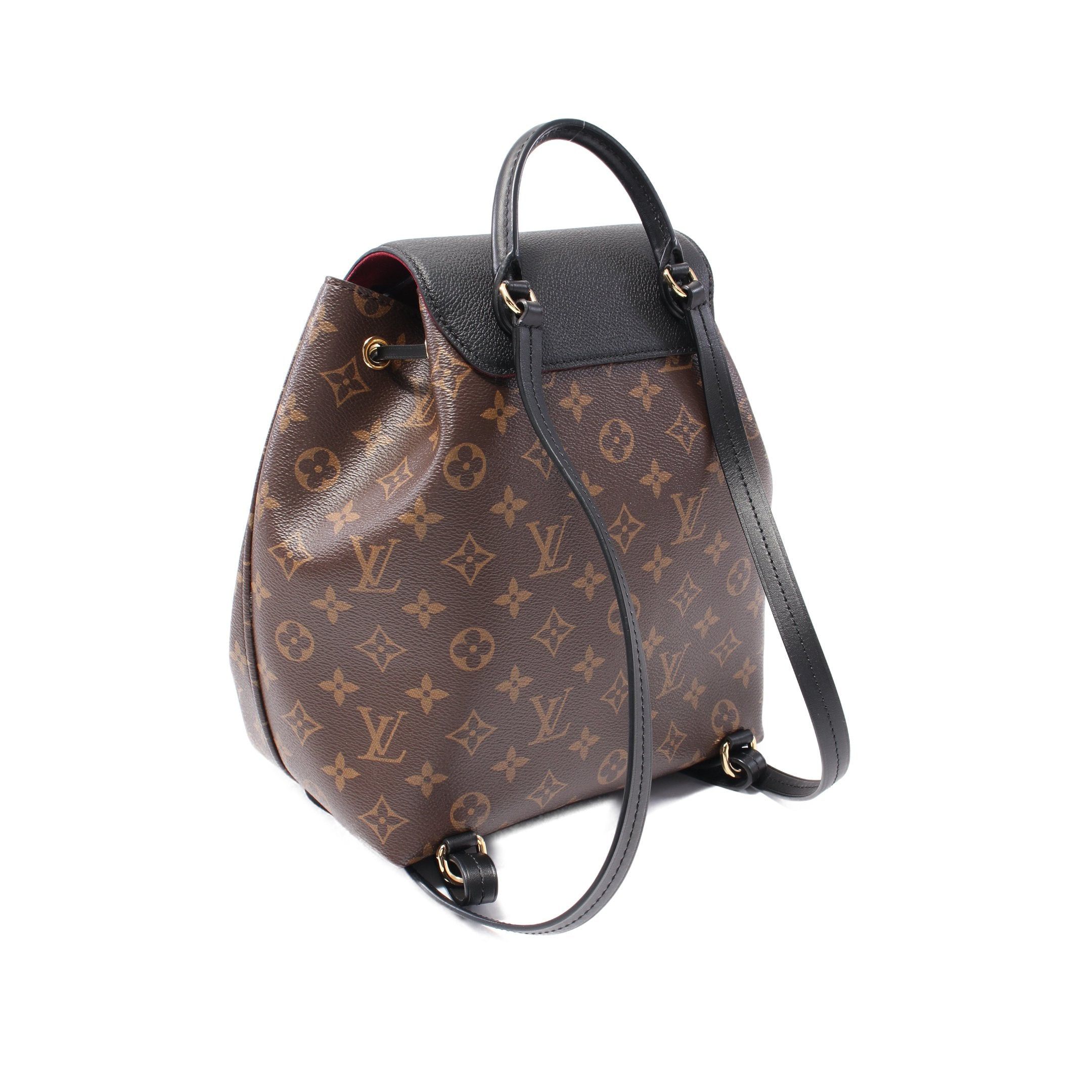 Louis Vuitton Louis Vuitton Montsouris Nm Pm Monogram Backpack Rucksack Leather Brown Black Size ONE SIZE - 2 Thumbnail