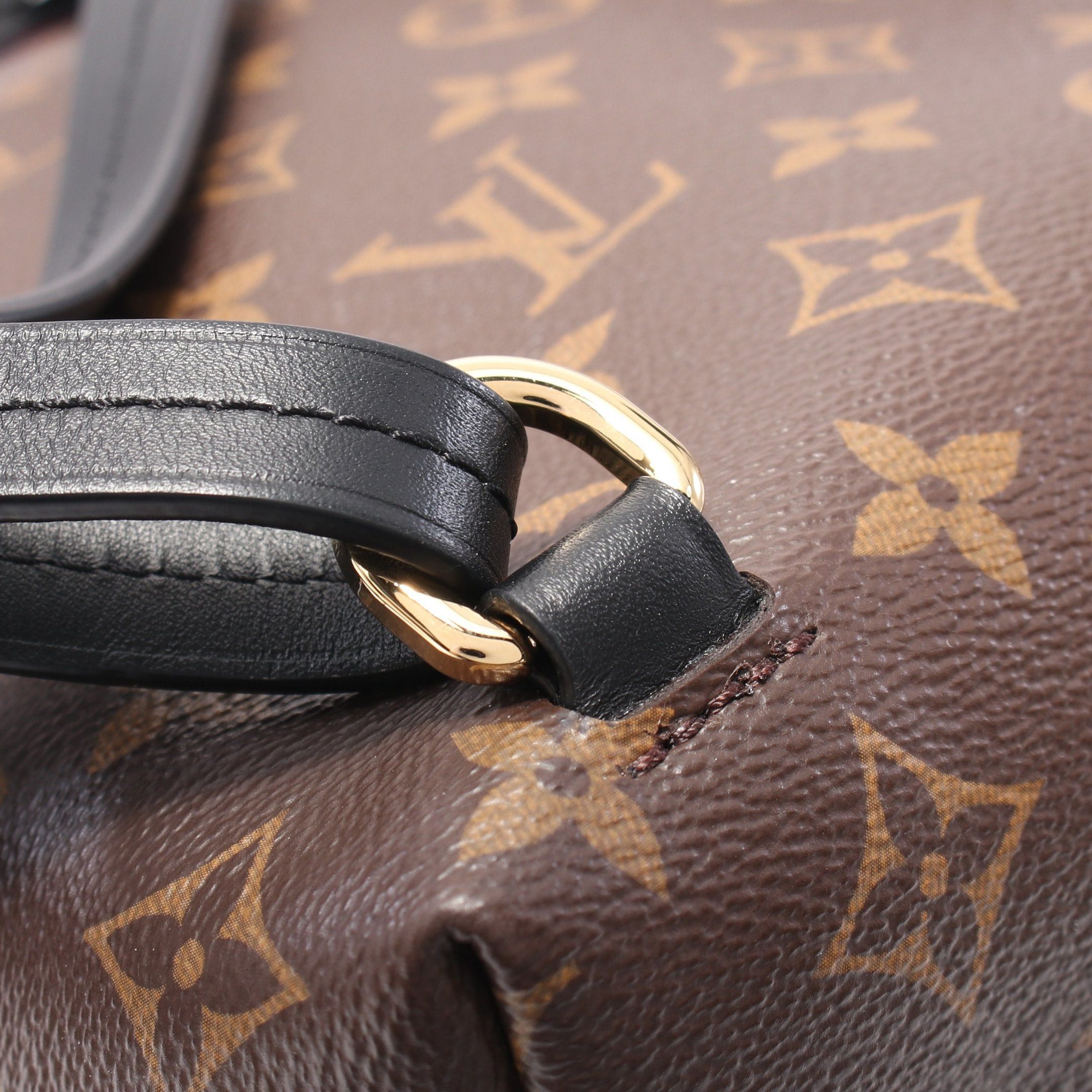 Louis Vuitton Louis Vuitton Montsouris Nm Pm Monogram Backpack Rucksack Leather Brown Black Size ONE SIZE - 7 Thumbnail