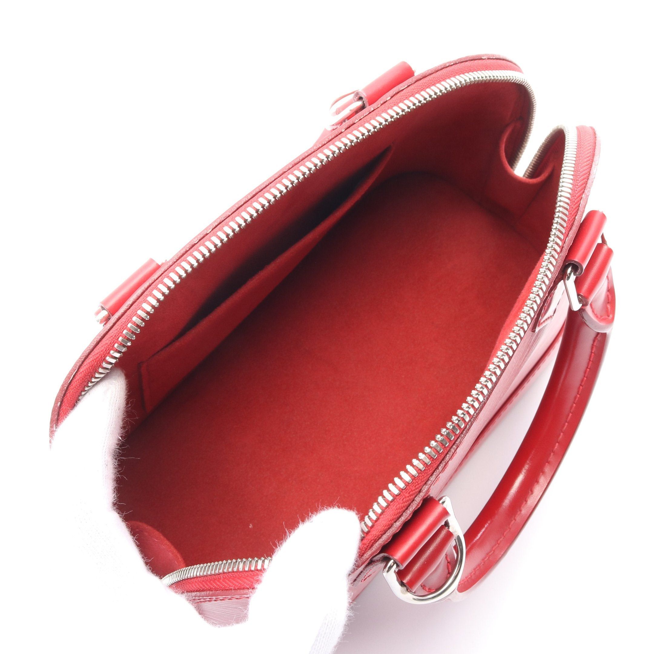 Louis Vuitton Louis Vuitton Alma Bb Epi Carmine Handbag Leather Red Size ONE SIZE - 3 Thumbnail
