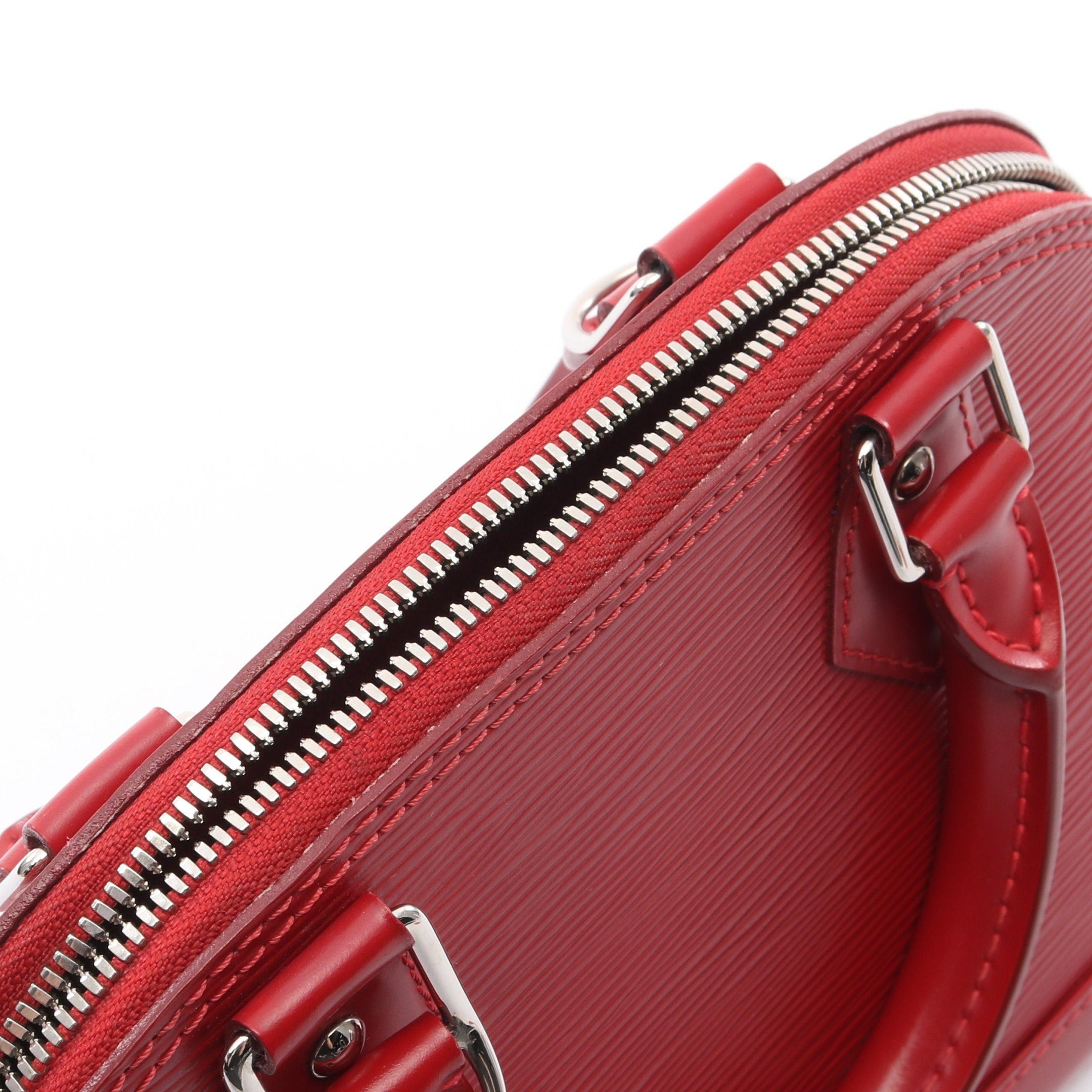 Louis Vuitton Louis Vuitton Alma Bb Epi Carmine Handbag Leather Red Size ONE SIZE - 11 Thumbnail