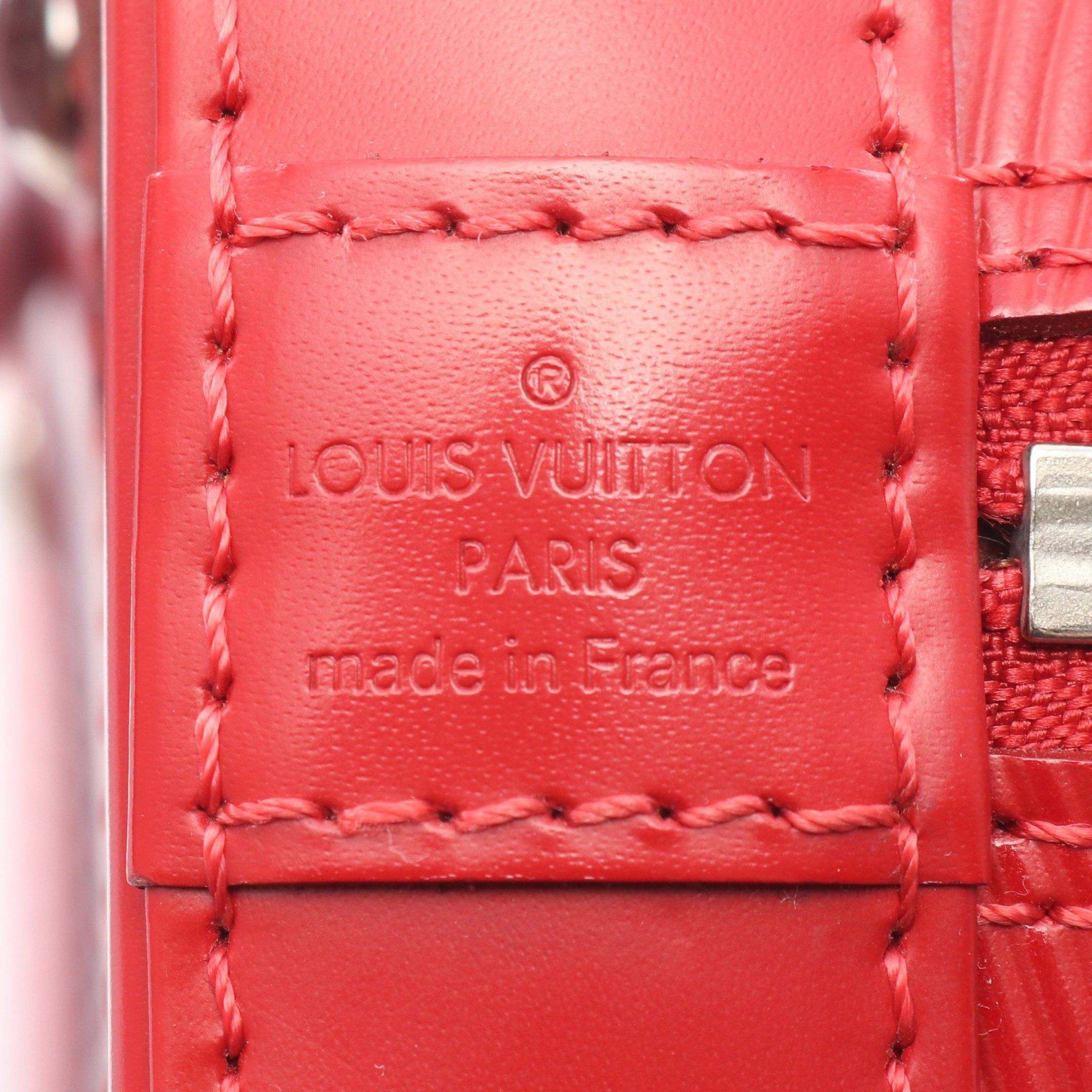 Louis Vuitton Louis Vuitton Alma Bb Epi Carmine Handbag Leather Red Size ONE SIZE - 4 Thumbnail