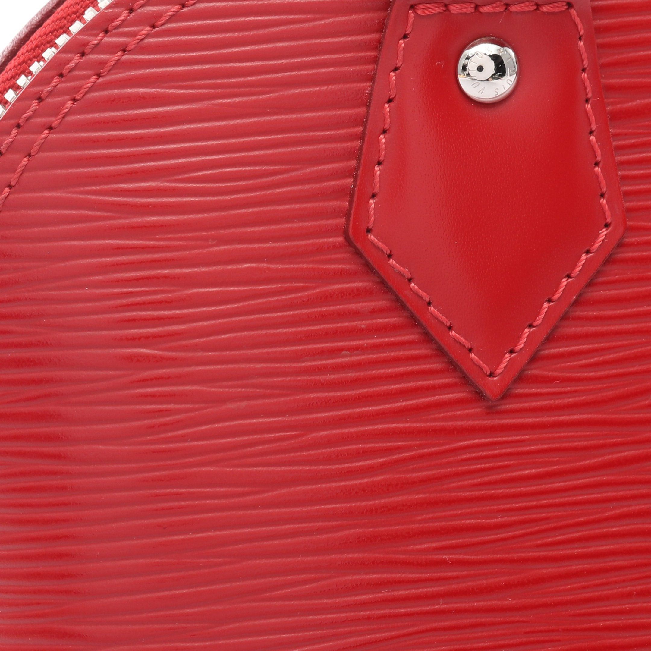 Louis Vuitton Louis Vuitton Alma Bb Epi Carmine Handbag Leather Red Size ONE SIZE - 12 Thumbnail