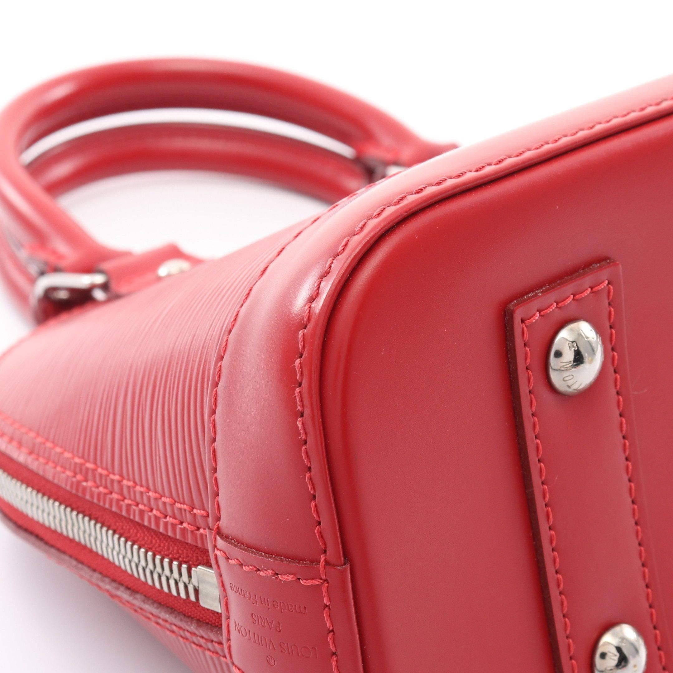 Louis Vuitton Louis Vuitton Alma Bb Epi Carmine Handbag Leather Red Size ONE SIZE - 7 Thumbnail