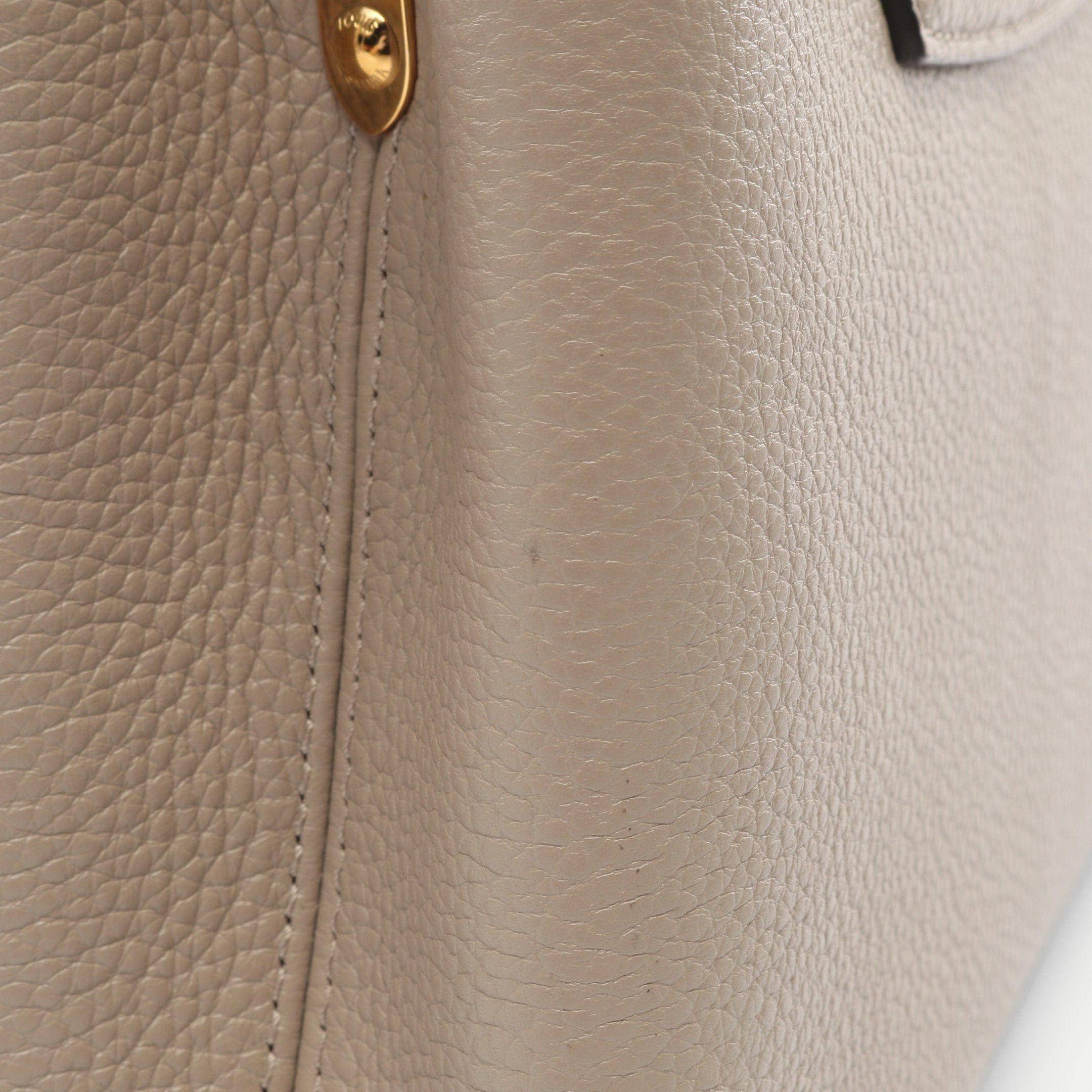 Louis Vuitton Louis Vuitton Capucines Bb Carré Handbag Taurillon Leather Gray Beige Size ONE SIZE - 7 Thumbnail