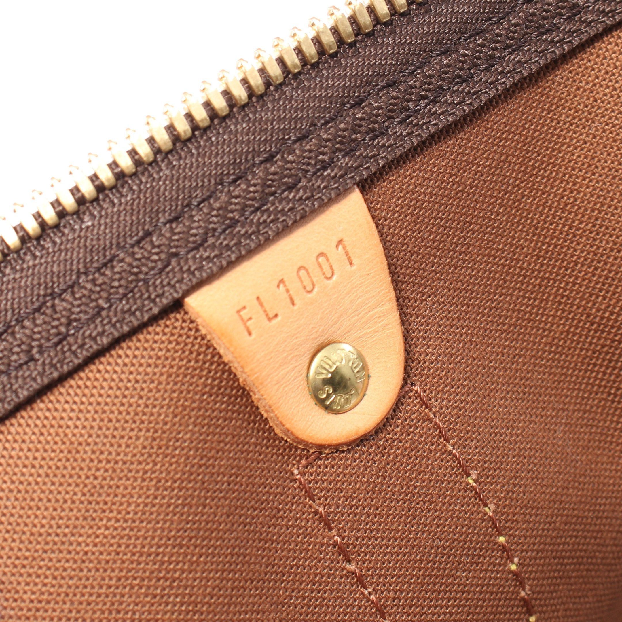 Louis Vuitton Louis Vuitton Keepall 55 Monogram Boston Bag Leather Brown Size ONE SIZE - 5 Thumbnail