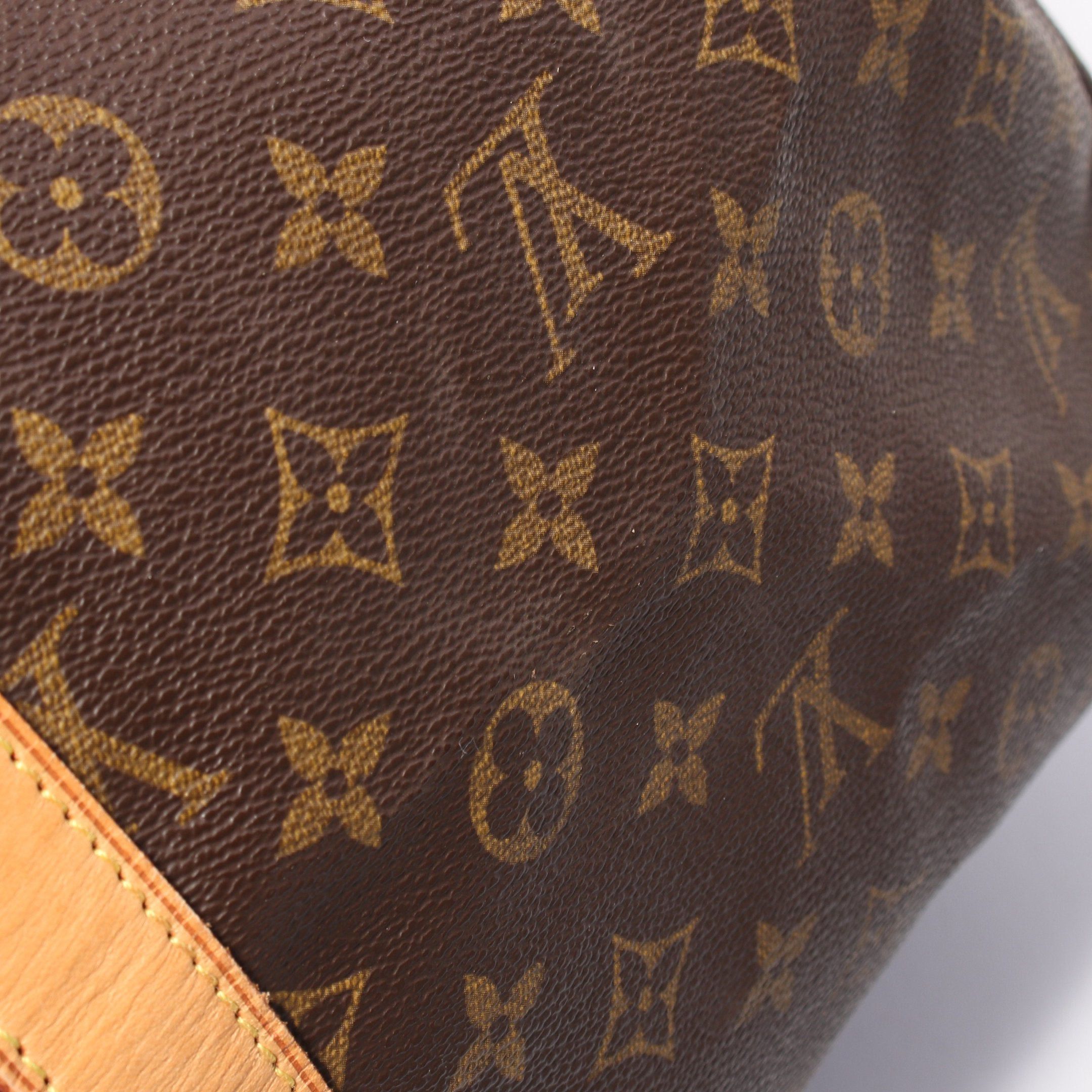 Louis Vuitton Louis Vuitton Keepall 55 Monogram Boston Bag Leather Brown Size ONE SIZE - 10 Thumbnail