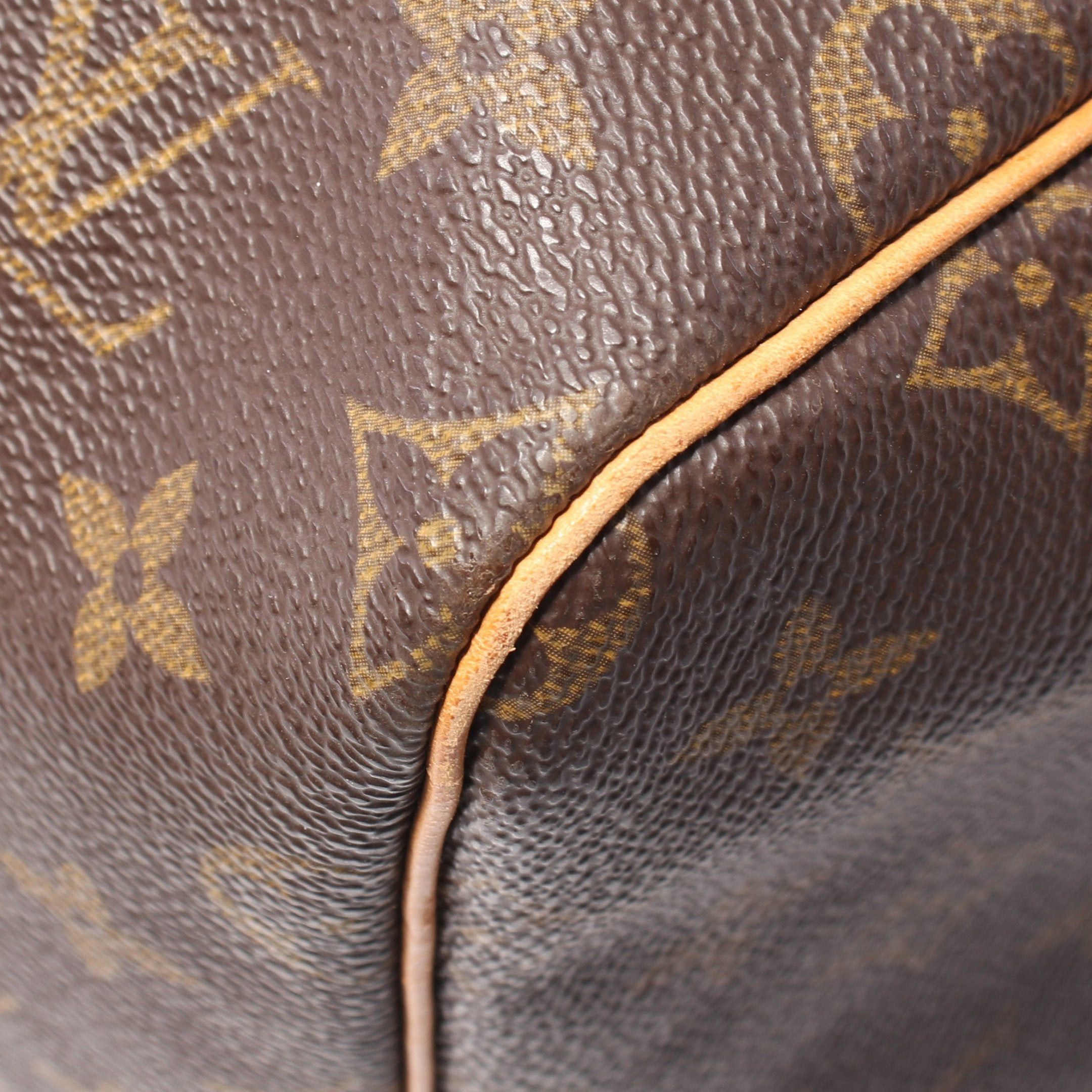 Louis Vuitton Louis Vuitton Keepall 55 Monogram Boston Bag Leather Brown Size ONE SIZE - 6 Thumbnail