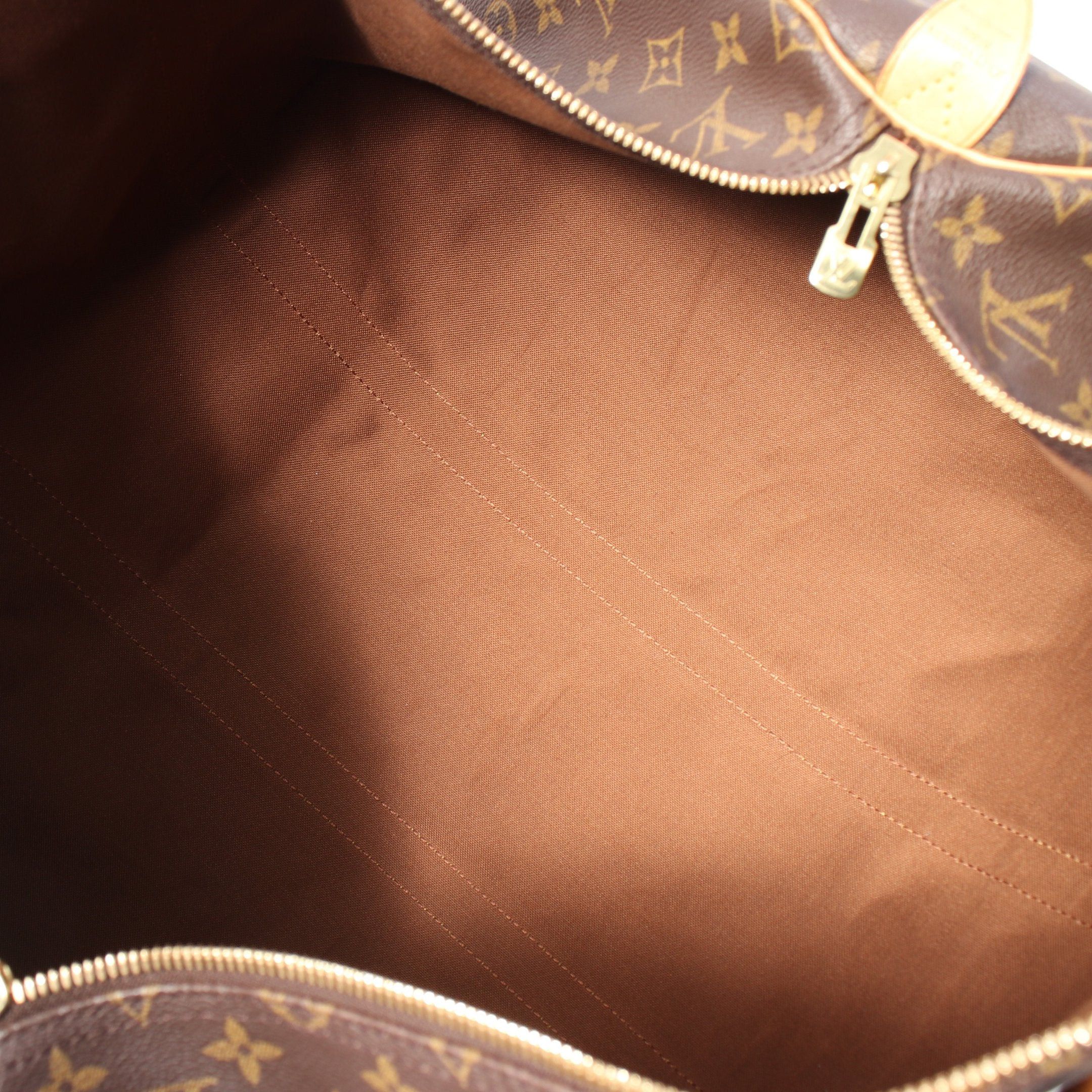 Louis Vuitton Louis Vuitton Keepall 55 Monogram Boston Bag Leather Brown Size ONE SIZE - 3 Thumbnail