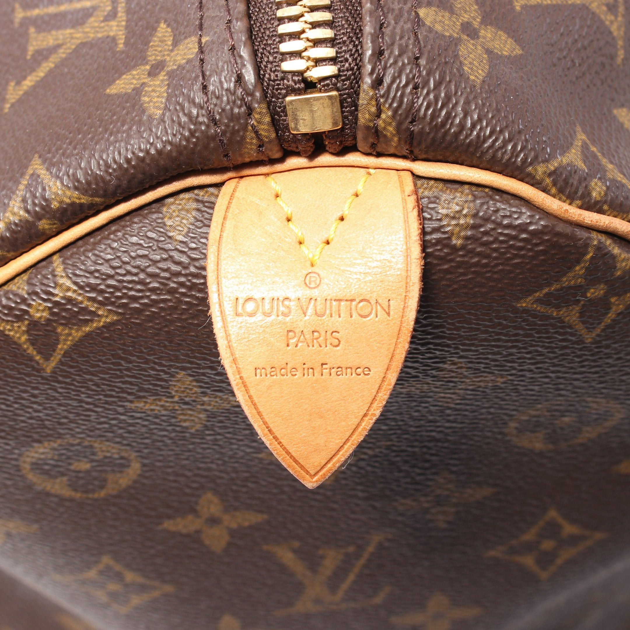 Louis Vuitton Louis Vuitton Keepall 55 Monogram Boston Bag Leather Brown Size ONE SIZE - 4 Thumbnail