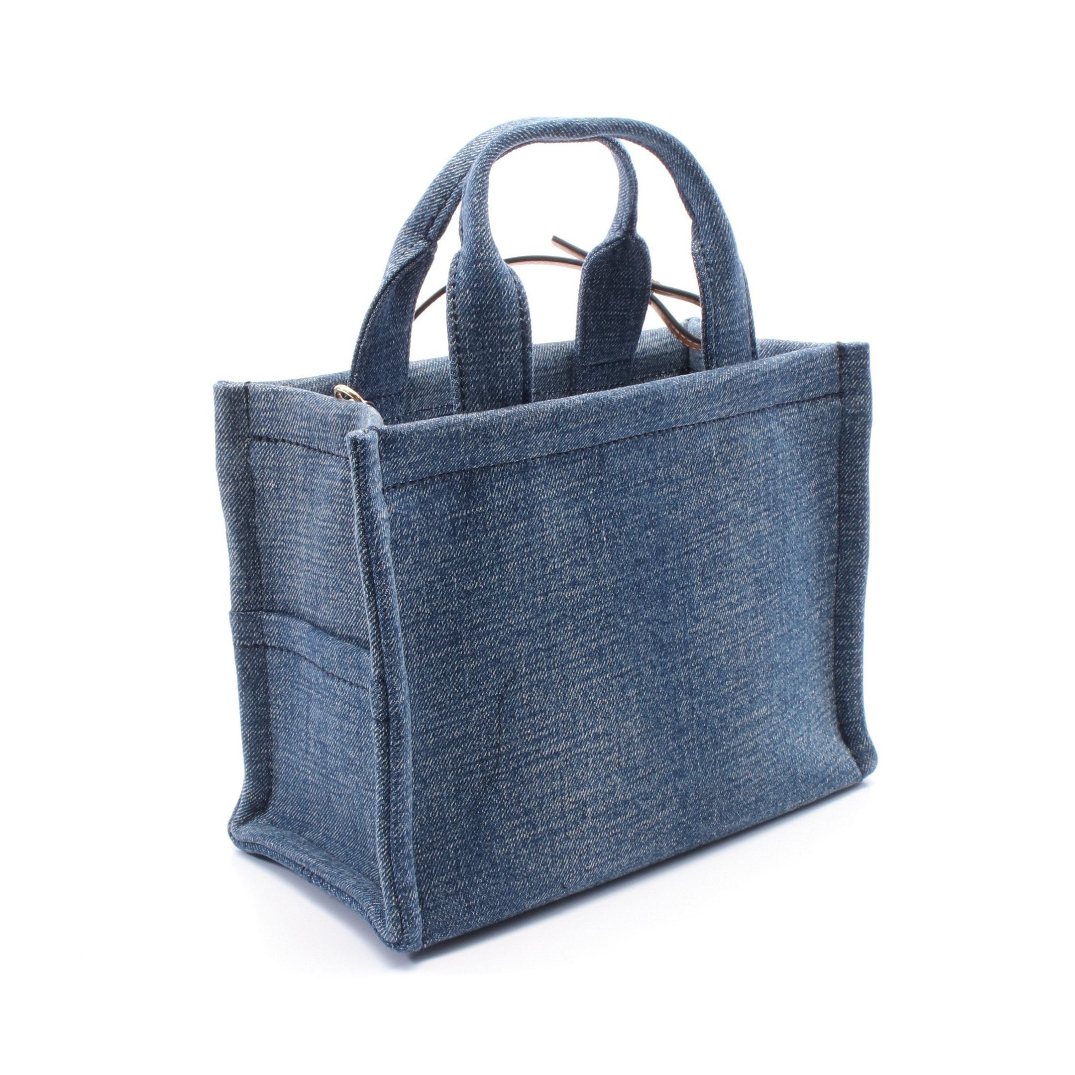 Celine Celine Small Cabas Hippopotamus Thais Handbag Tote Bag Denim Leather Indigo Blue Brown Size ONE SIZE - 2 Thumbnail