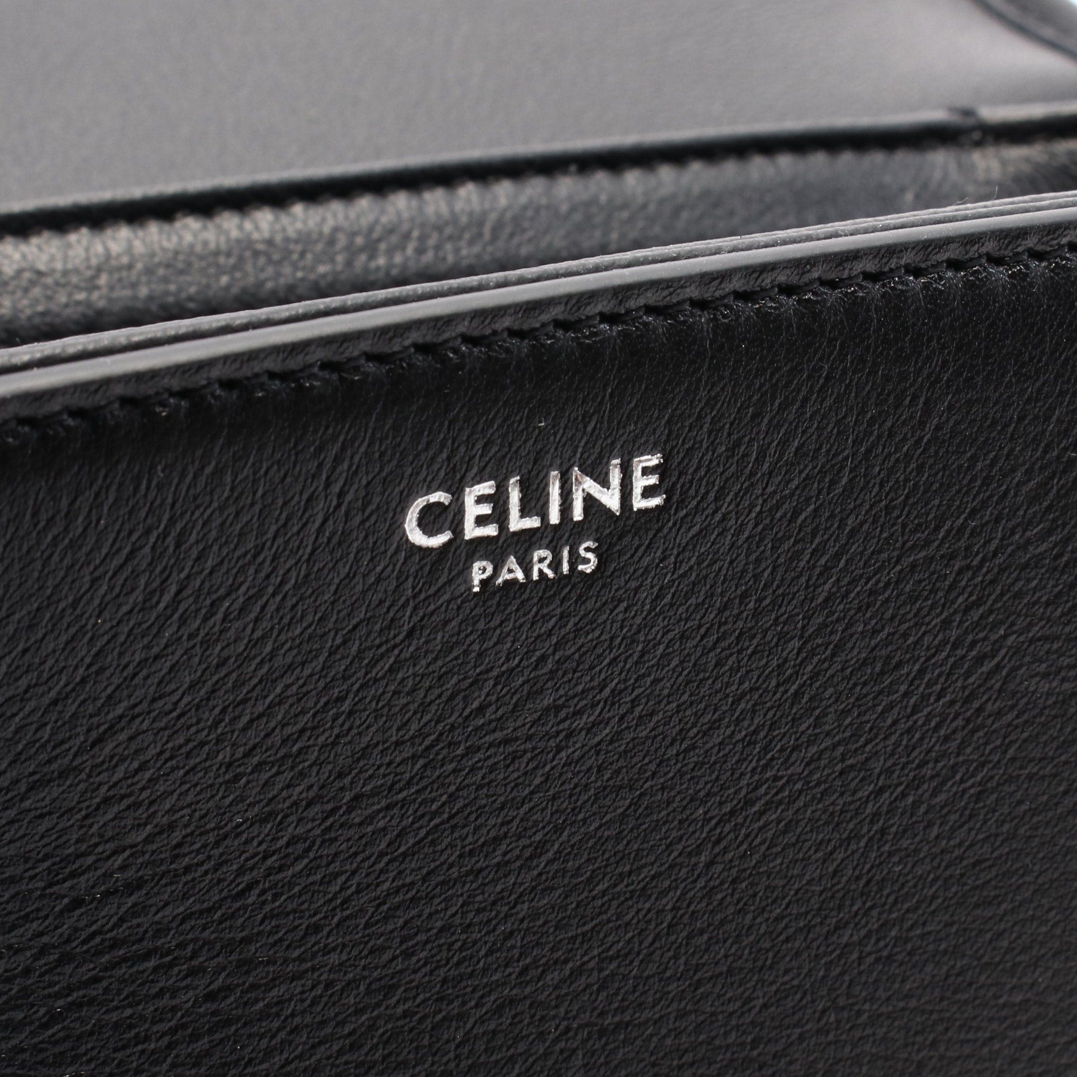 Celine Celine Triomphe Shoulder Bag Leather Black Size ONE SIZE - 4 Thumbnail
