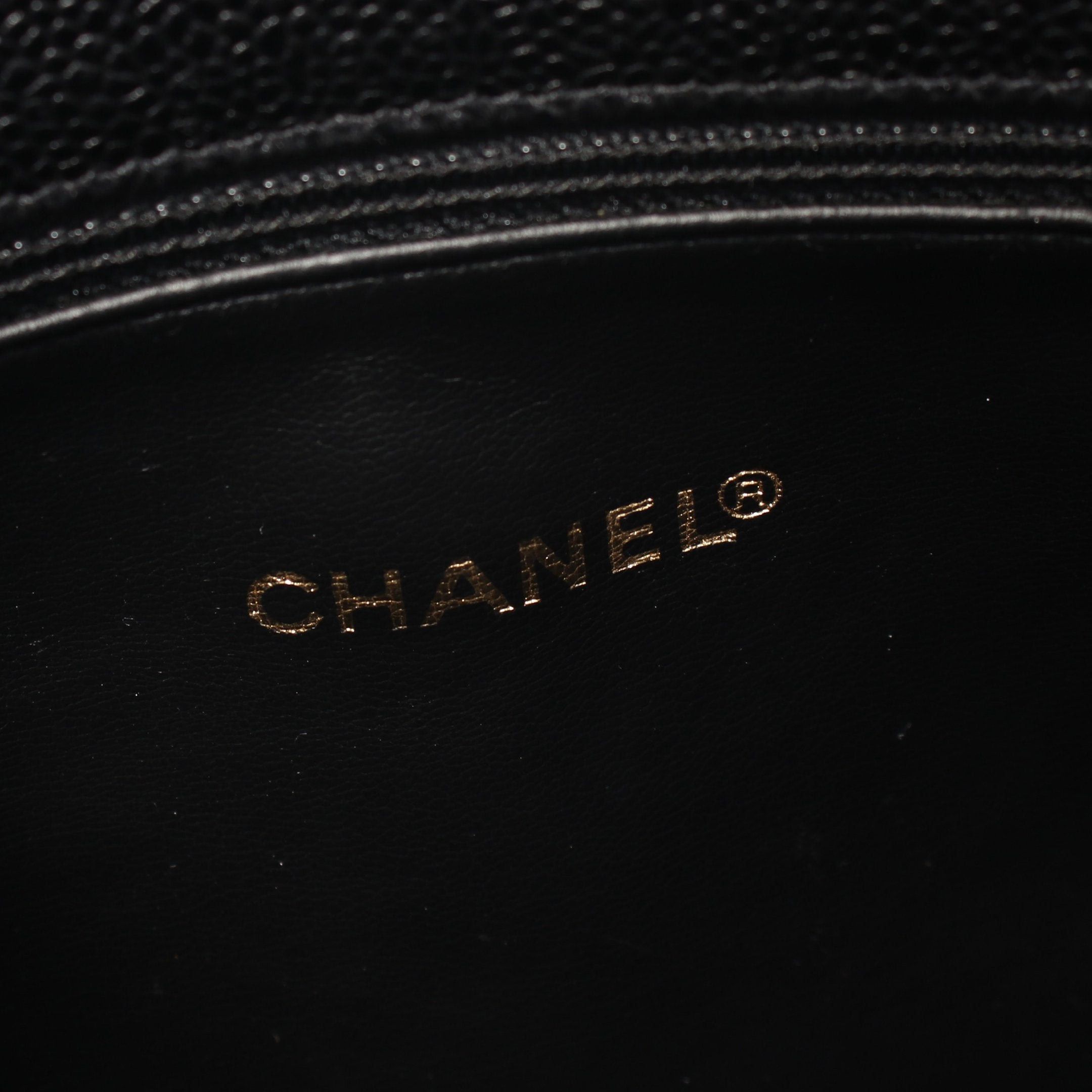 Chanel Chanel Coco Mark Chain Shoulder Bag Tote Caviar Skin Black Gold Hardware Size ONE SIZE - 4 Thumbnail