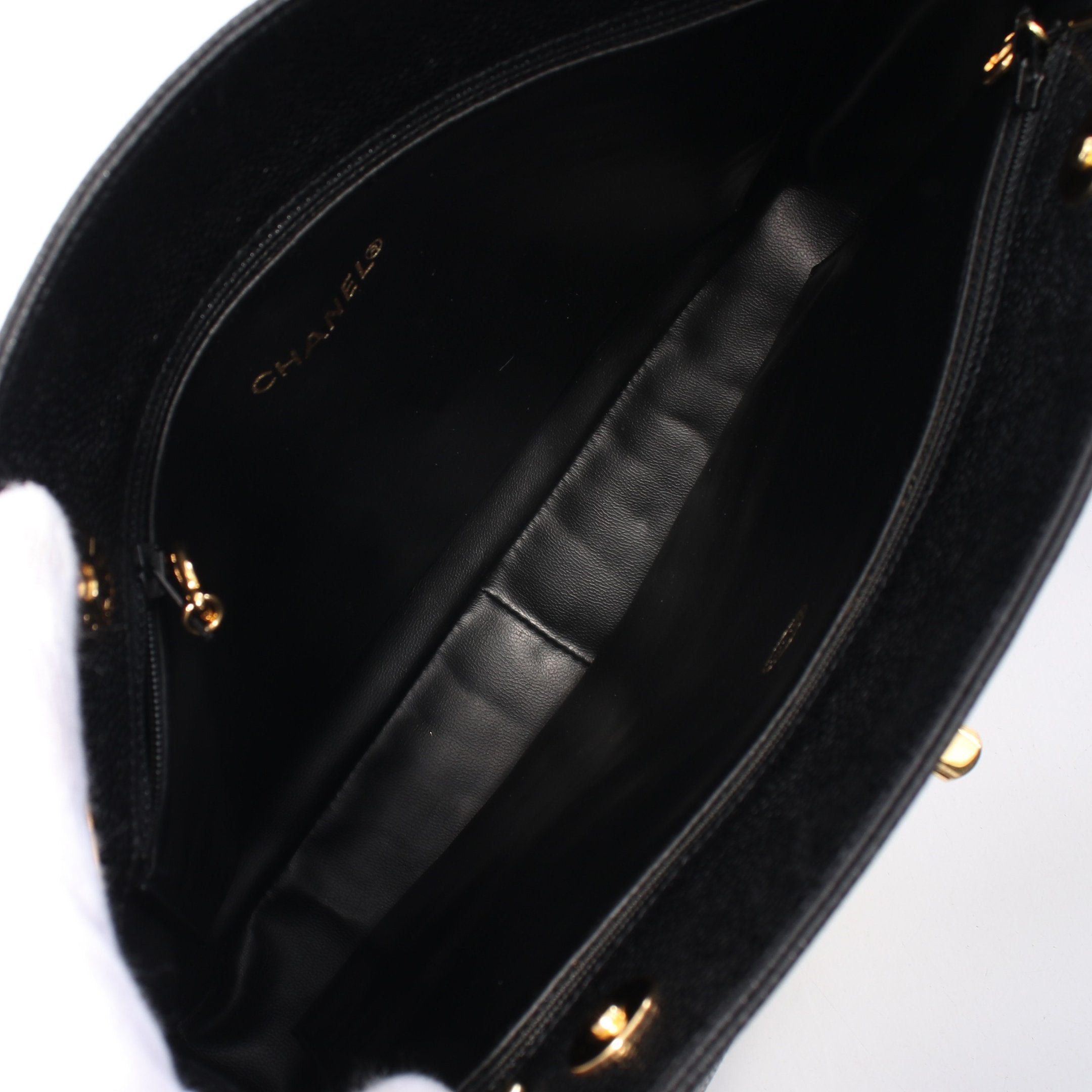 Chanel Chanel Coco Mark Chain Shoulder Bag Tote Caviar Skin Black Gold Hardware Size ONE SIZE - 3 Thumbnail