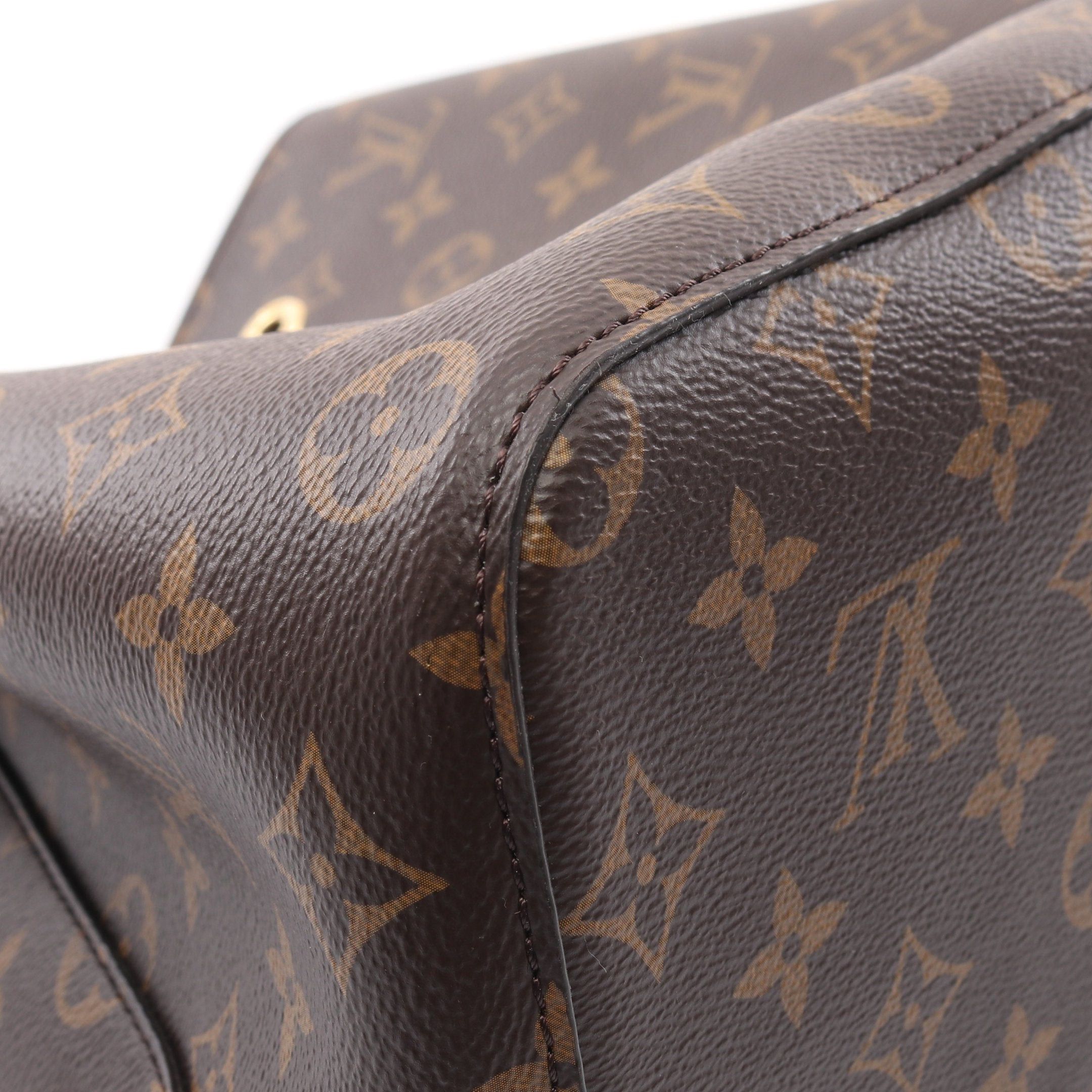 Louis Vuitton Louis Vuitton Neo Noe Monogram Noir Shoulder Bag Leather Brown Black Size ONE SIZE - 6 Thumbnail