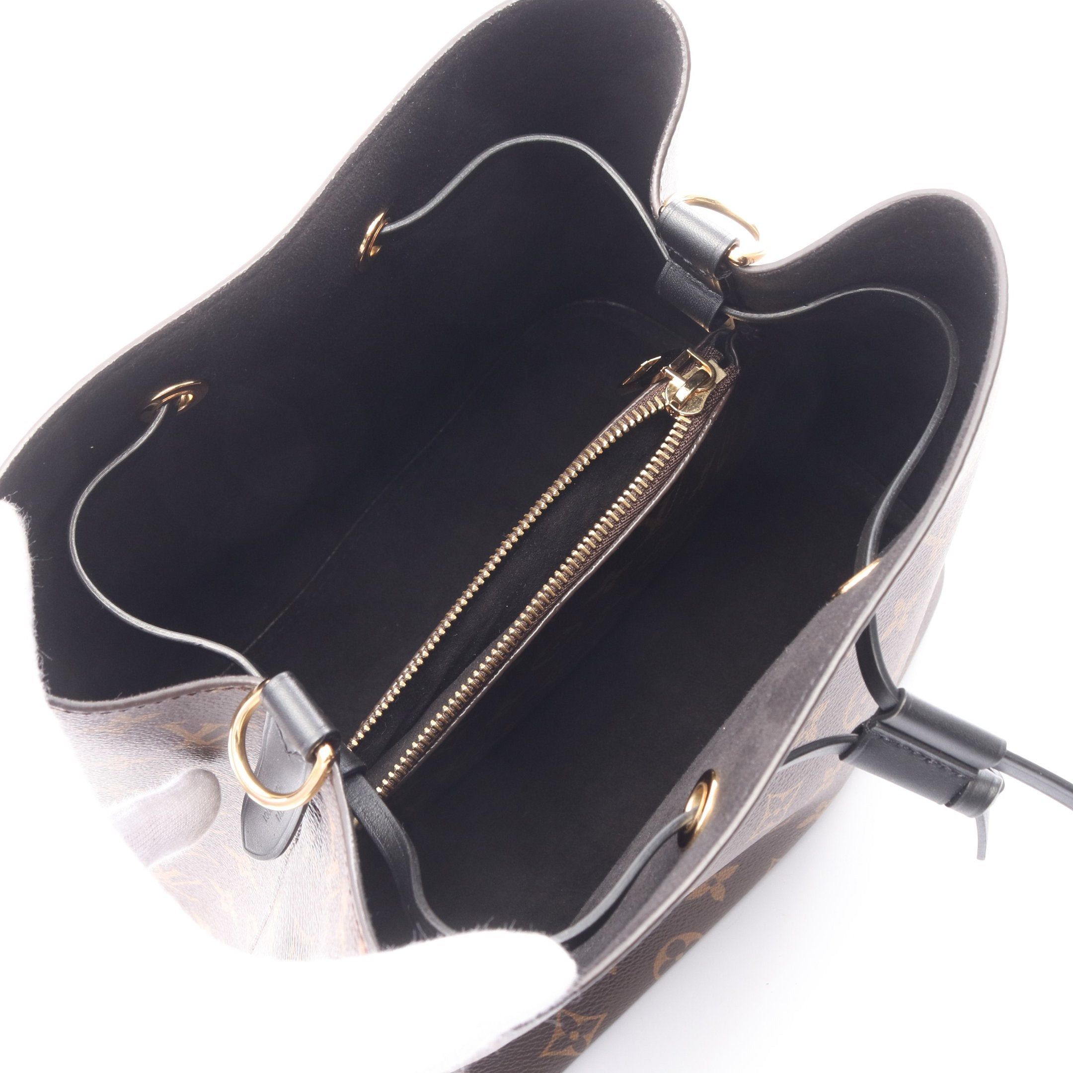 Louis Vuitton Louis Vuitton Neo Noe Monogram Noir Shoulder Bag Leather Brown Black Size ONE SIZE - 3 Thumbnail