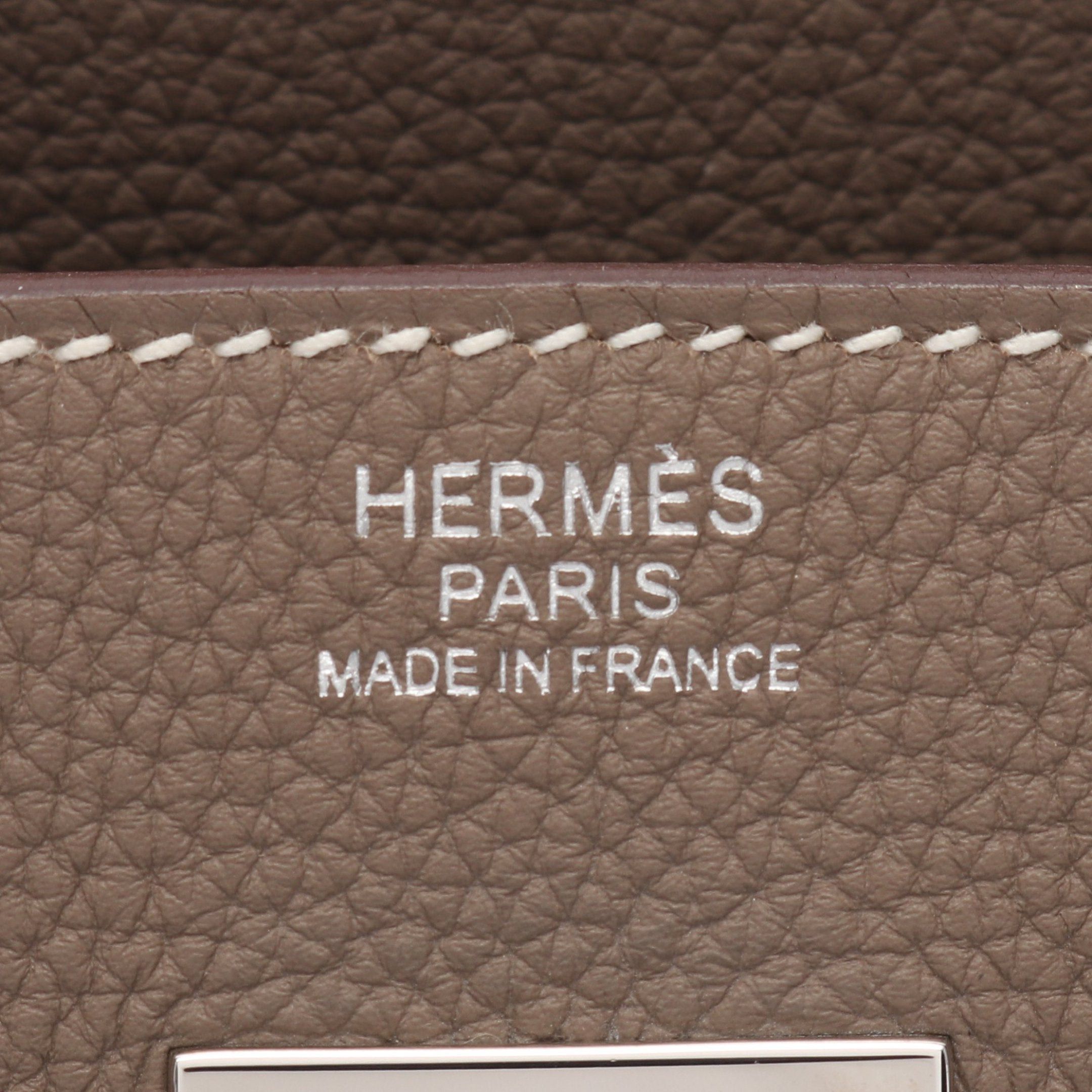 Hermes Hermes Birkin 30 Etoupe Handbag Togo Gray Brown Silver Hardware A Stamp Size ONE SIZE - 4 Thumbnail