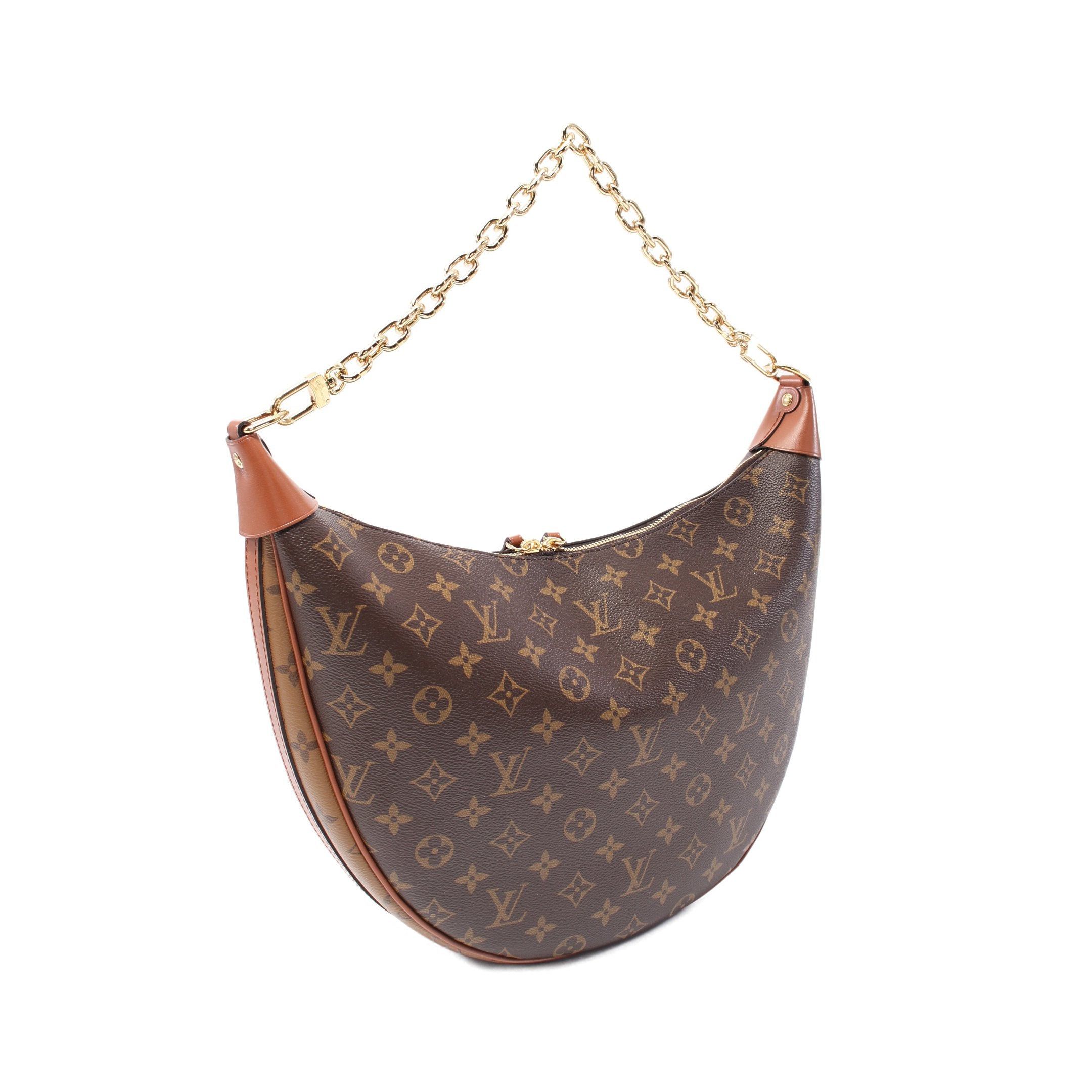Louis Vuitton Louis Vuitton Loop Hobo Monogram Reverse Chain Shoulder Bag Leather Brown Light Size ONE SIZE - 2 Thumbnail