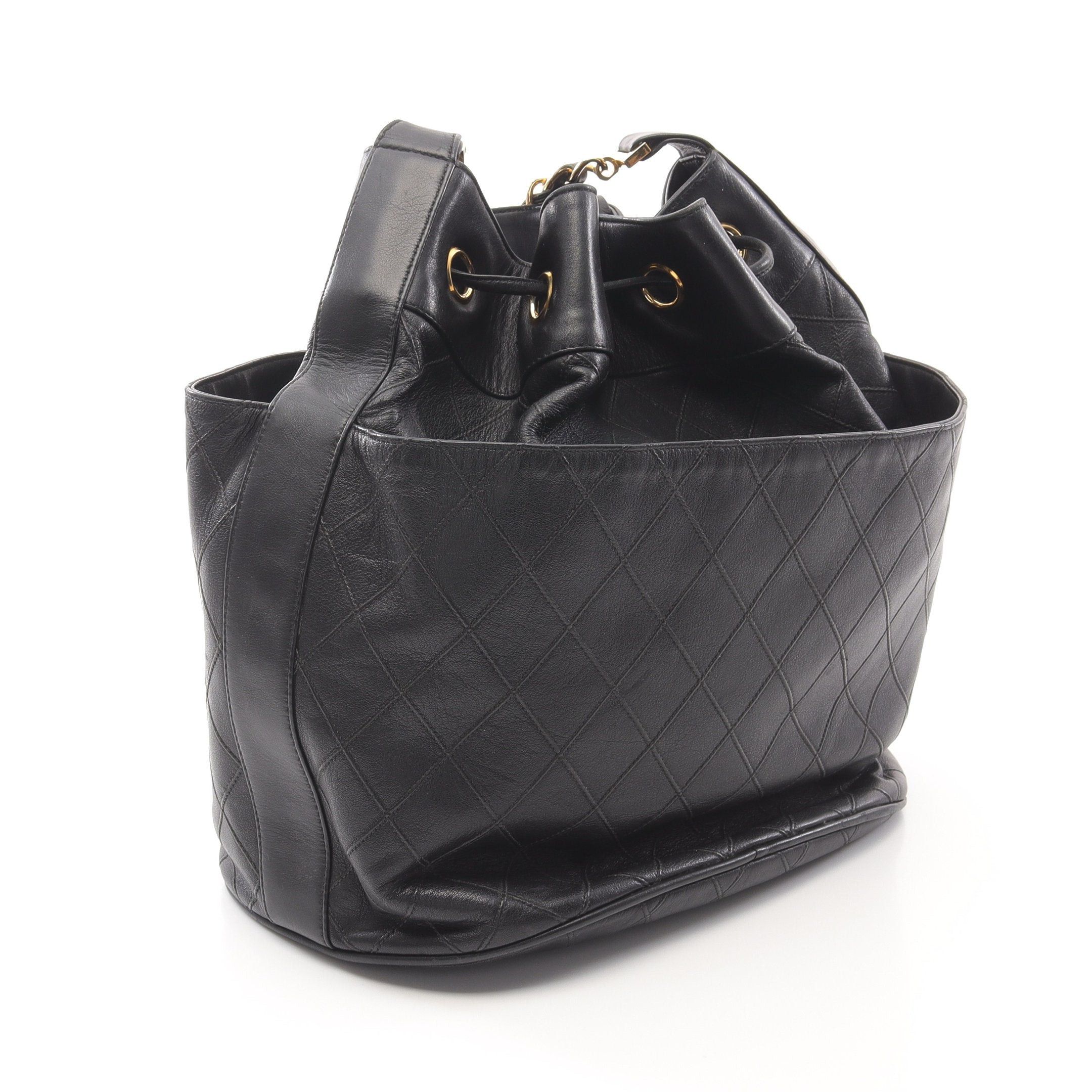 Chanel Chanel Bicolore Bucket Bag Purse Chain Shoulder Leather Black Gold Hardware With Pouch Size ONE SIZE - 2 Thumbnail